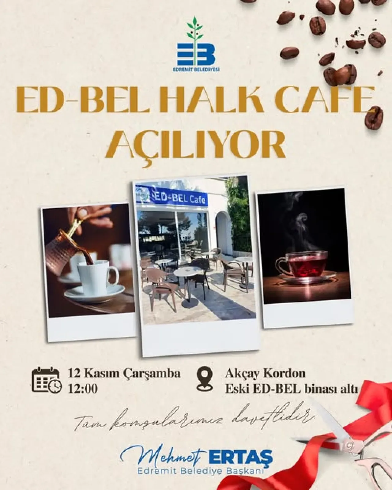 Edremit Belediyesi, Akçay'da Hizmete Açacağı "Ed Bel Halk Cafe" İçin Açılış Tarihini Duyurdu Edremit Belediyesi, Akçay'da Hizmete Açacağı "Ed Bel Halk Cafe" İçin Açılış Tarihini Duyurdu