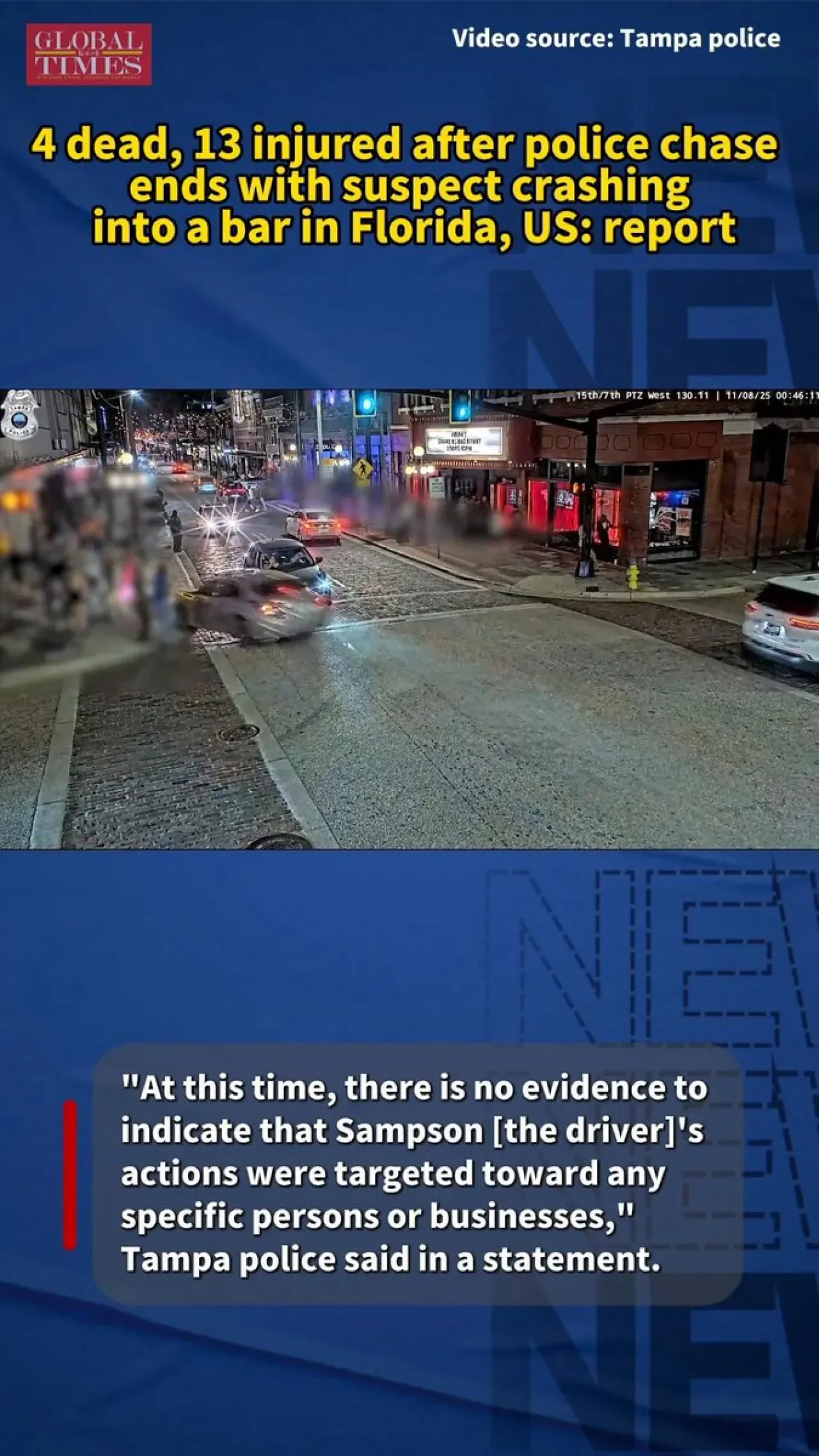 Tampa'da Polis Takibi Faciayla Sonuçlandı: 4 Ölü, 13 Yaralı Tampa'da Polis Takibi Faciayla Sonuçlandı: 4 Ölü, 13 Yaralı