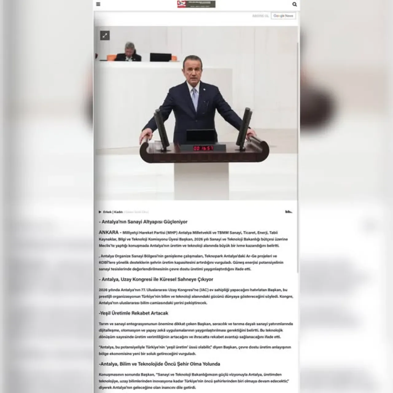 Antalya Milletvekili Abdurrahman Başkan, 2026 Yılı Bütçe Görüşmelerini Değerlendirdi Antalya Milletvekili Abdurrahman Başkan, 2026 Yılı Bütçe Görüşmelerini Değerlendirdi