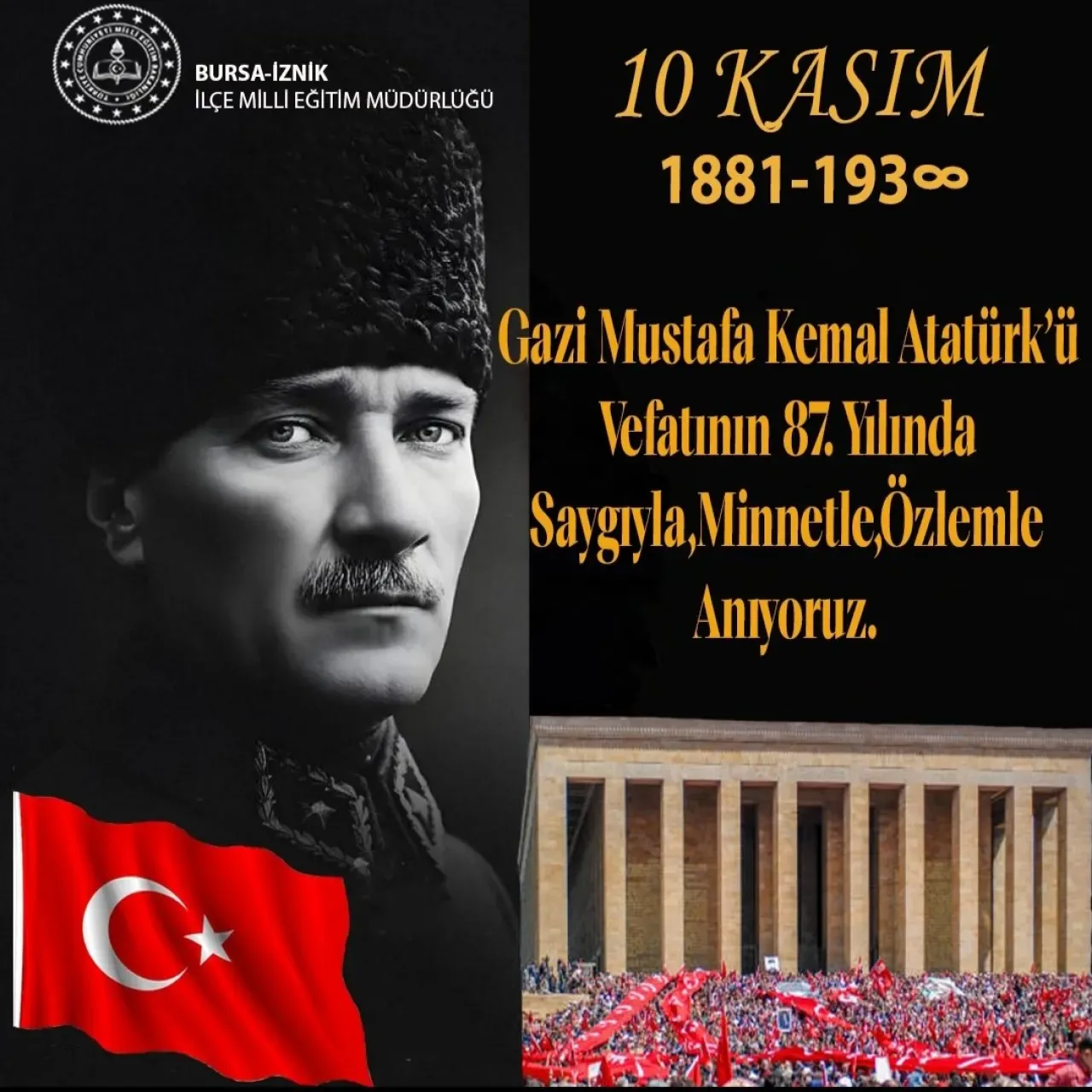 İznik'te Atatürk'ü Anma Töreni Düzenlendi İznik'te Atatürk'ü Anma Töreni Düzenlendi