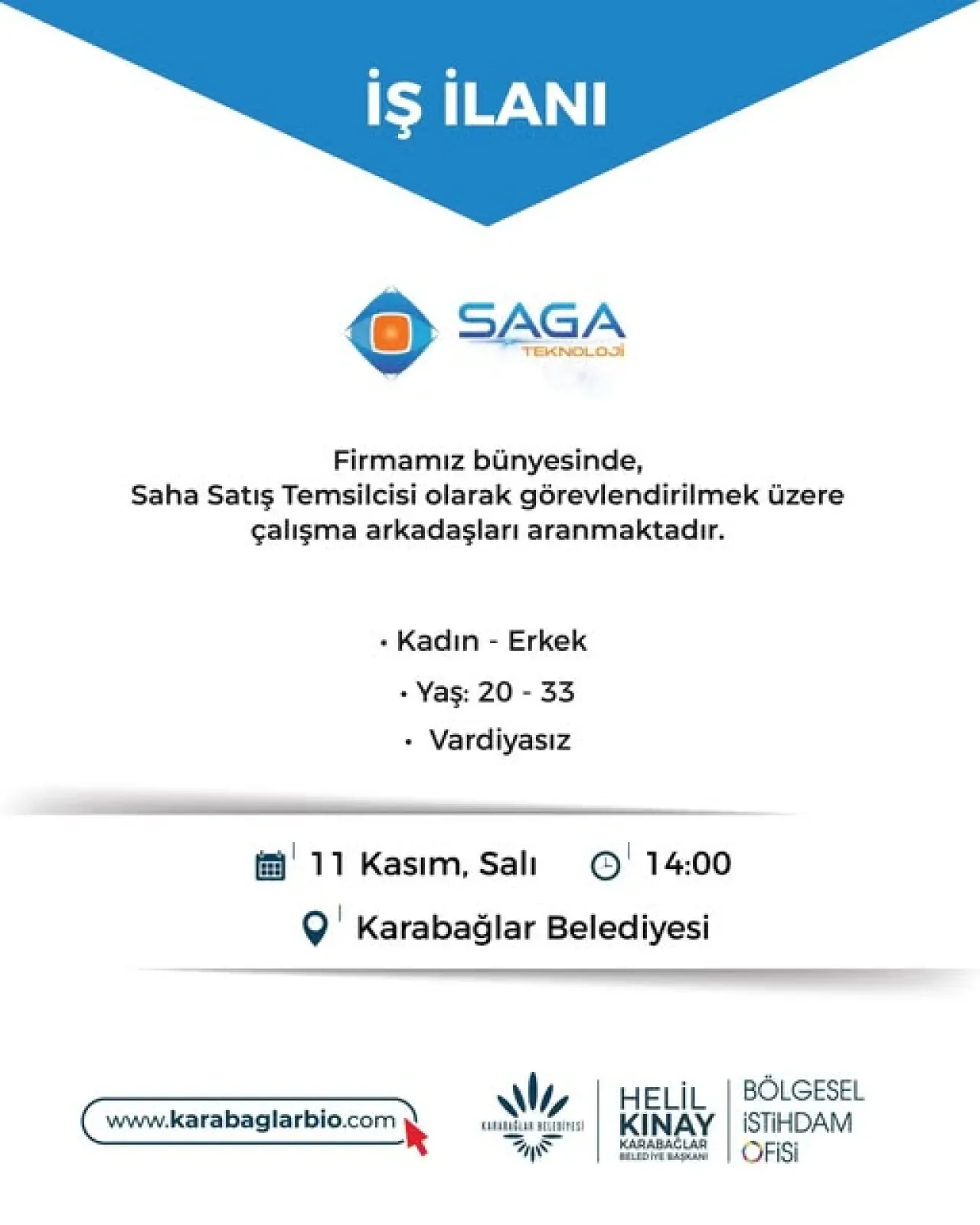 Karabağlar'da Saha Satış Temsilcisi İstihdamı için Toplu İş Görüşmesi Karabağlar'da Saha Satış Temsilcisi İstihdamı için Toplu İş Görüşmesi