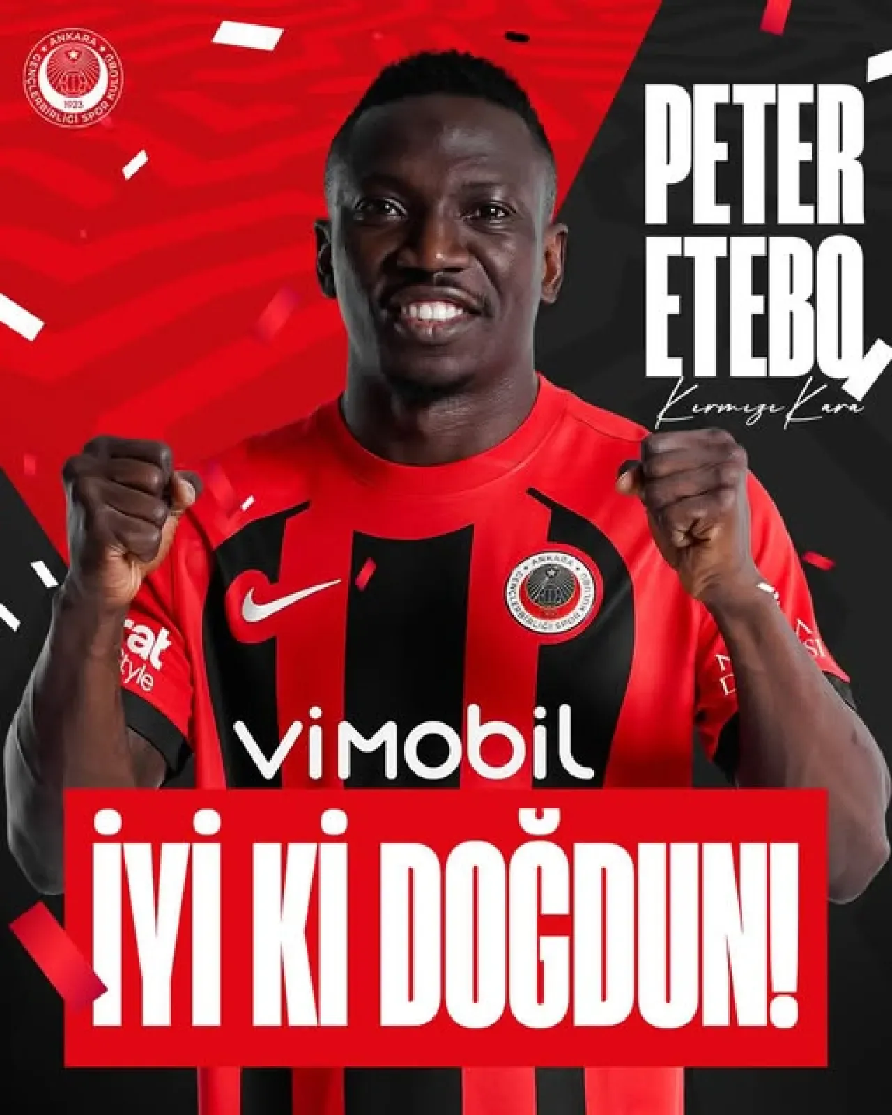 Gençlerbirliği'nin Nijeryalı Futbolcusu Peter Etebo'nun Doğum Günü Kutlandı Gençlerbirliği'nin Nijeryalı Futbolcusu Peter Etebo'nun Doğum Günü Kutlandı