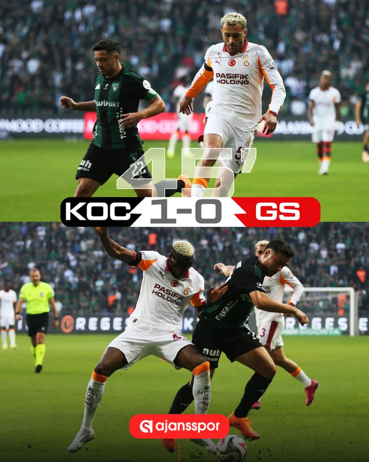 Kocaelispor, İlk Yarıda Agyei'nin Golüyle Öne Geçti Kocaelispor, İlk Yarıda Agyei'nin Golüyle Öne Geçti