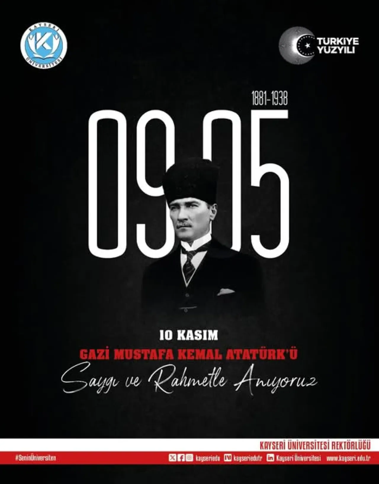 Kayseri Üniversitesi Rektörü Prof. Dr. Karamustafa'dan 10 Kasım Mesajı Kayseri Üniversitesi Rektörü Prof. Dr. Karamustafa'dan 10 Kasım Mesajı