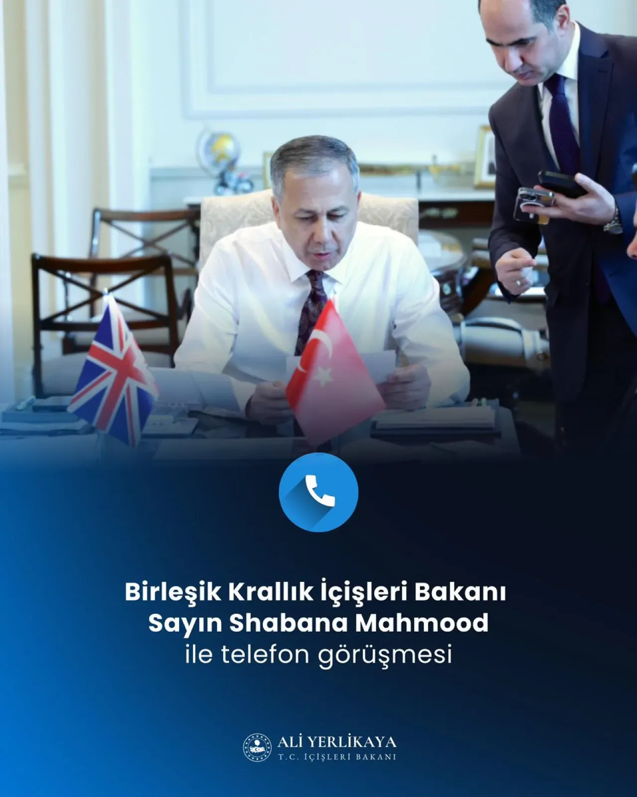 Türkiye ve Birleşik Krallık İçişleri Bakanları Telefonda Görüştü Türkiye ve Birleşik Krallık İçişleri Bakanları Telefonda Görüştü