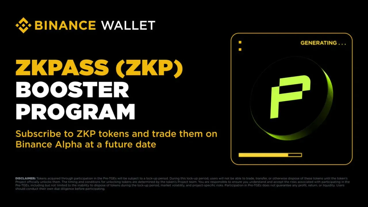 Binance Cüzdan, zkPass Booster Programı ile 30 Milyon ZKP Ödül Dağıtacak Binance Cüzdan, zkPass Booster Programı ile 30 Milyon ZKP Ödül Dağıtacak