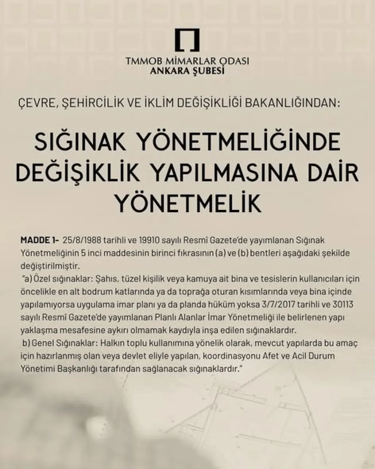 Sığınak Yönetmeliğinde Değişiklik: Yeni Kurallar Yürürlükte Sığınak Yönetmeliğinde Değişiklik: Yeni Kurallar Yürürlükte