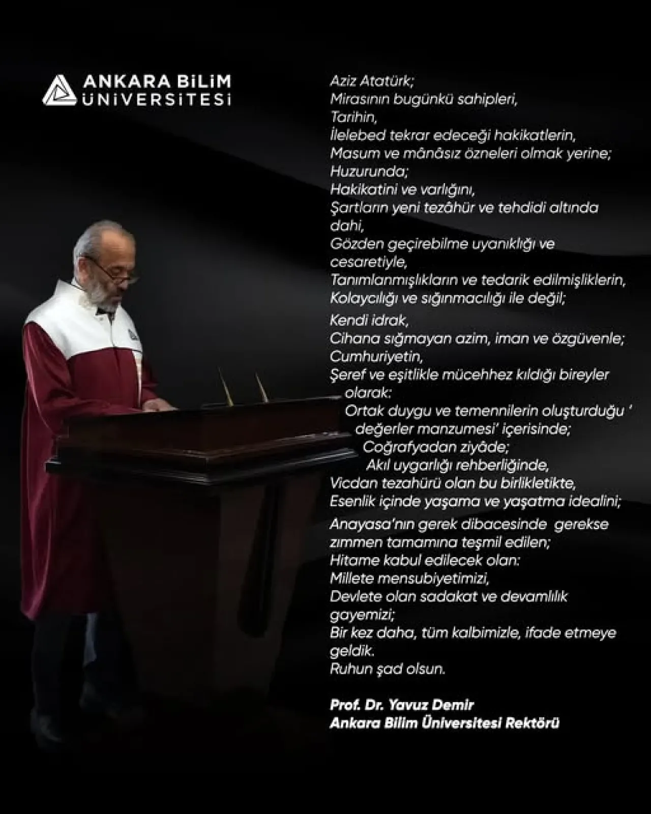 Ankara Bilim Üniversitesi Anma Etkinliği Düzenledi Ankara Bilim Üniversitesi Anma Etkinliği Düzenledi