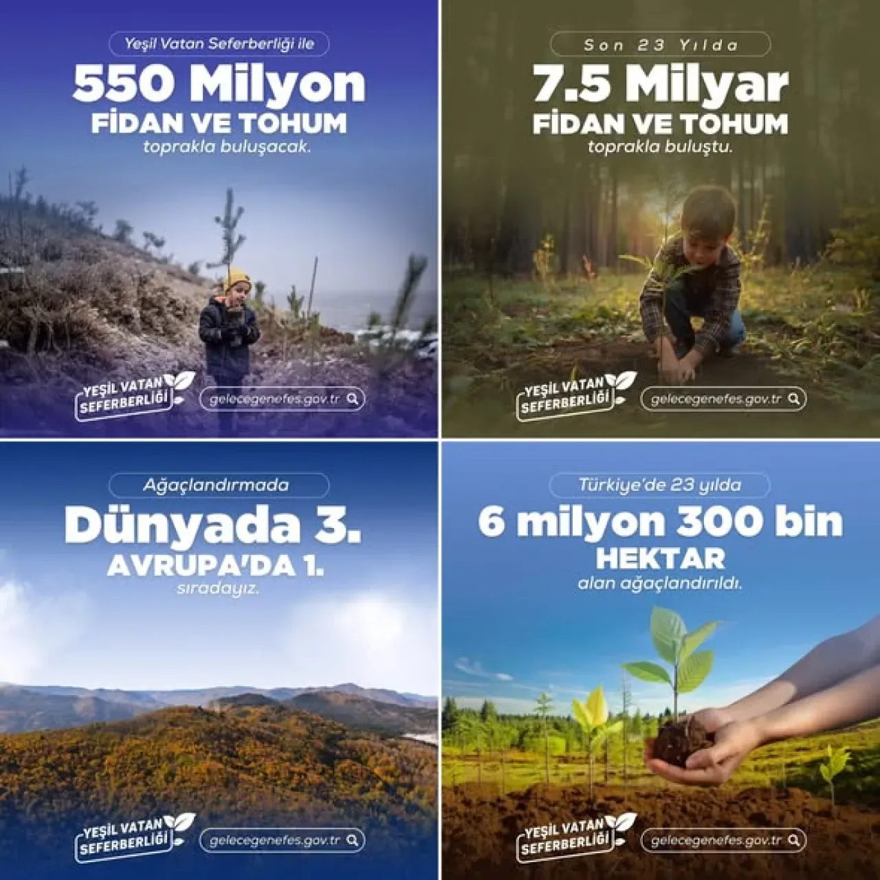 Bursa'da Geleceğe Nefes Olmak İçin 550 Milyon Fidan Hedefleniyor Bursa'da Geleceğe Nefes Olmak İçin 550 Milyon Fidan Hedefleniyor