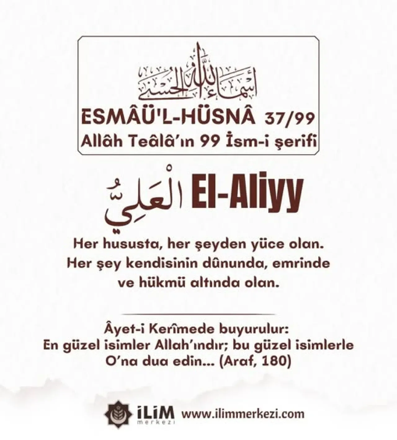 Başakşehir İlim Merkezi'nde Esmaül Hüsna Dersleri Başlıyor Başakşehir İlim Merkezi'nde Esmaül Hüsna Dersleri Başlıyor