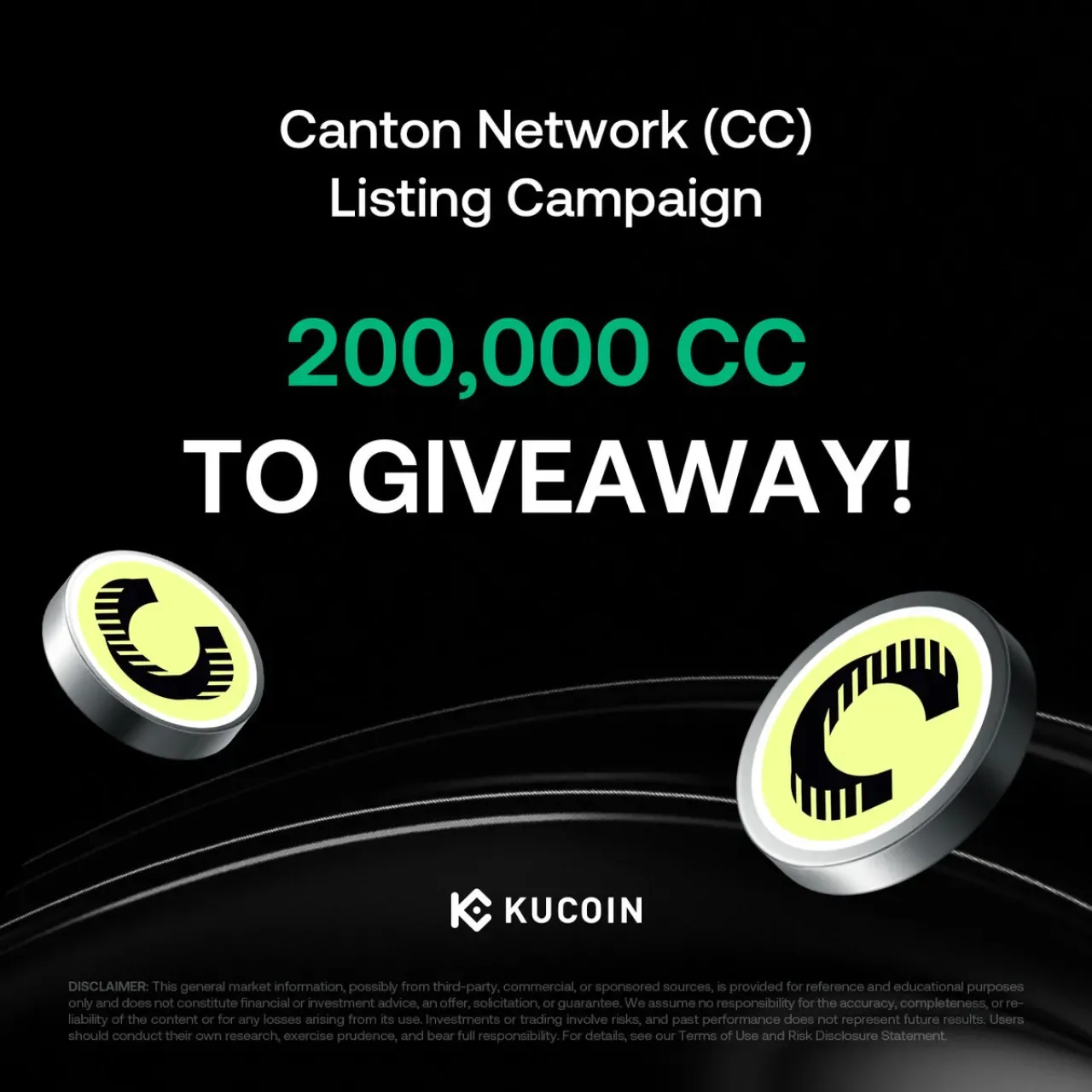 KuCoin ve Canton Network, CC Token İçin Çift Ödül Etkinliği Başlattı KuCoin ve Canton Network, CC Token İçin Çift Ödül Etkinliği Başlattı