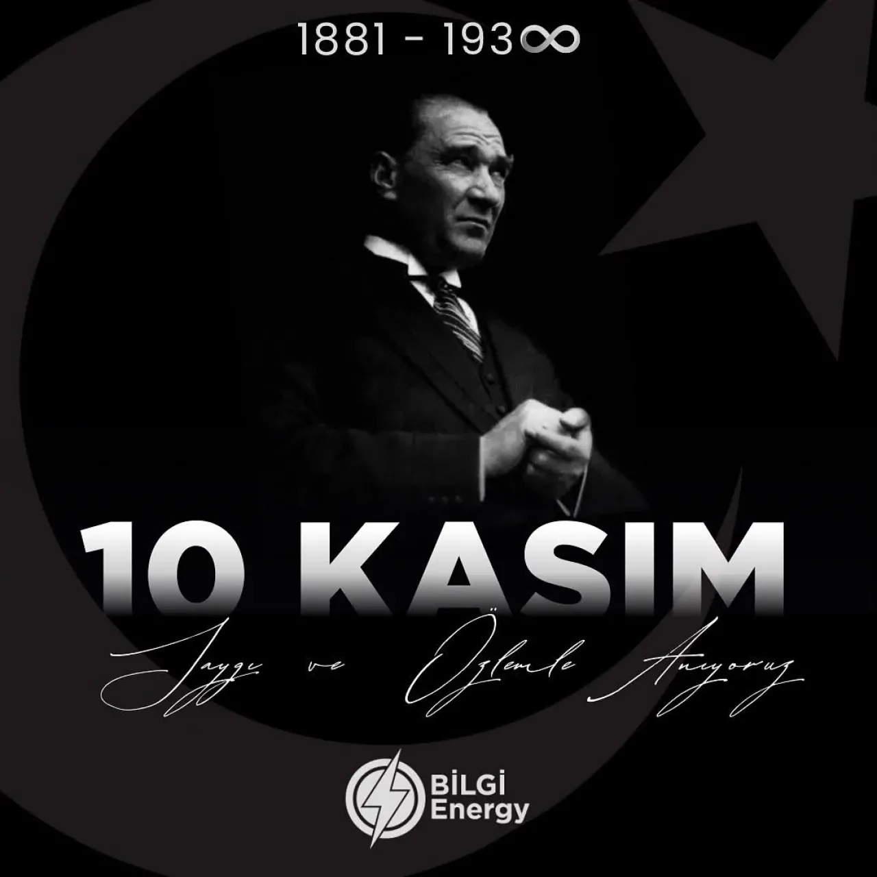 Atatürk'ü Anma Mesajında Saygı, Minnet ve Özlem Vurgusu Atatürk'ü Anma Mesajında Saygı, Minnet ve Özlem Vurgusu