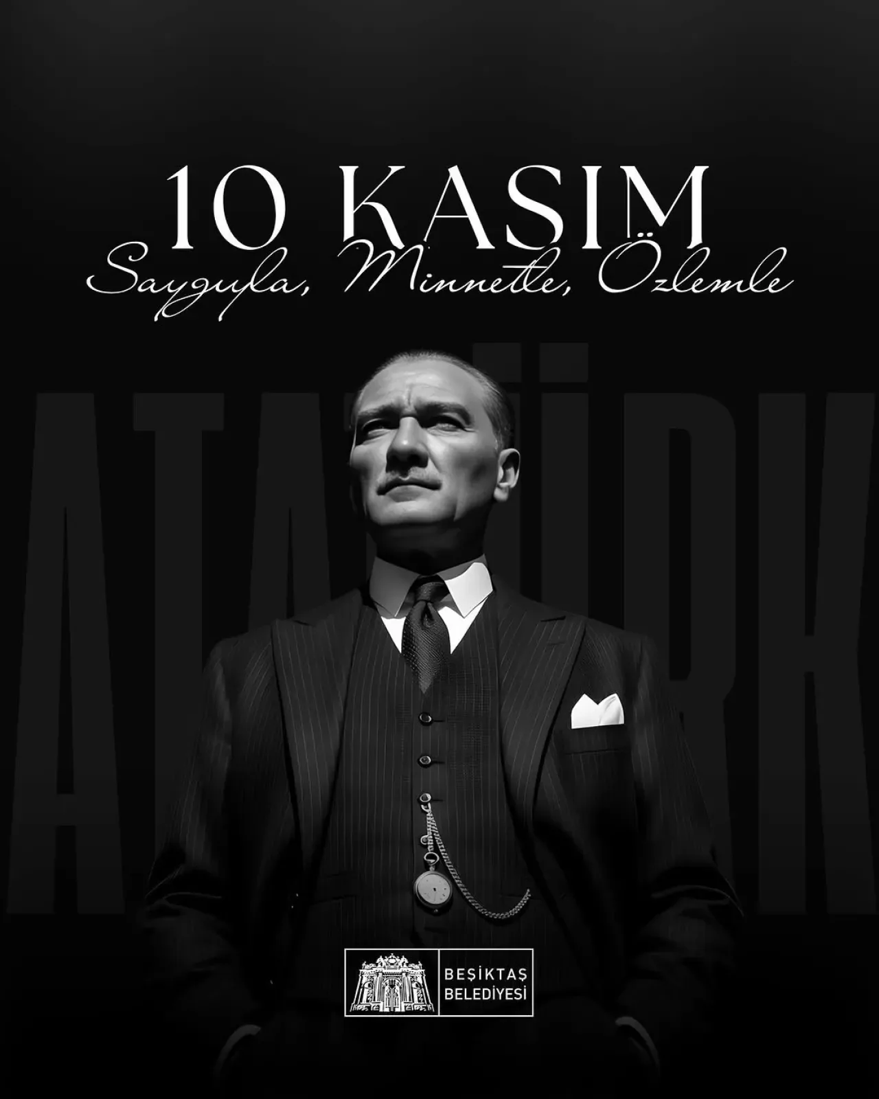Beşiktaş Belediyesi'nden 10 Kasım Atatürk'ü Anma Mesajı: Cumhuriyet Sonsuza Dek Yaşayacak Beşiktaş Belediyesi'nden 10 Kasım Atatürk'ü Anma Mesajı: Cumhuriyet Sonsuza Dek Yaşayacak