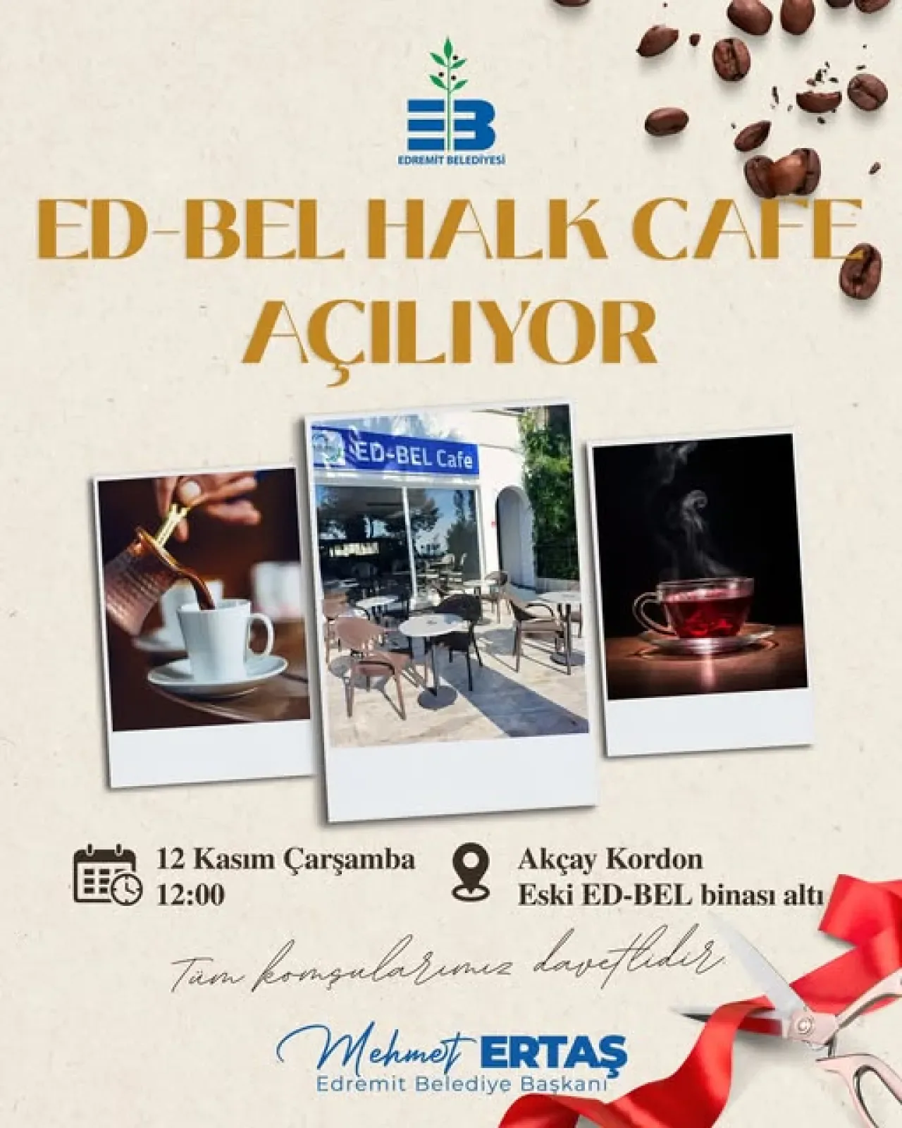 Edremit Belediyesi, Akçay Kordon'da Halk Cafe'yi Hizmete Açıyor Edremit Belediyesi, Akçay Kordon'da Halk Cafe'yi Hizmete Açıyor