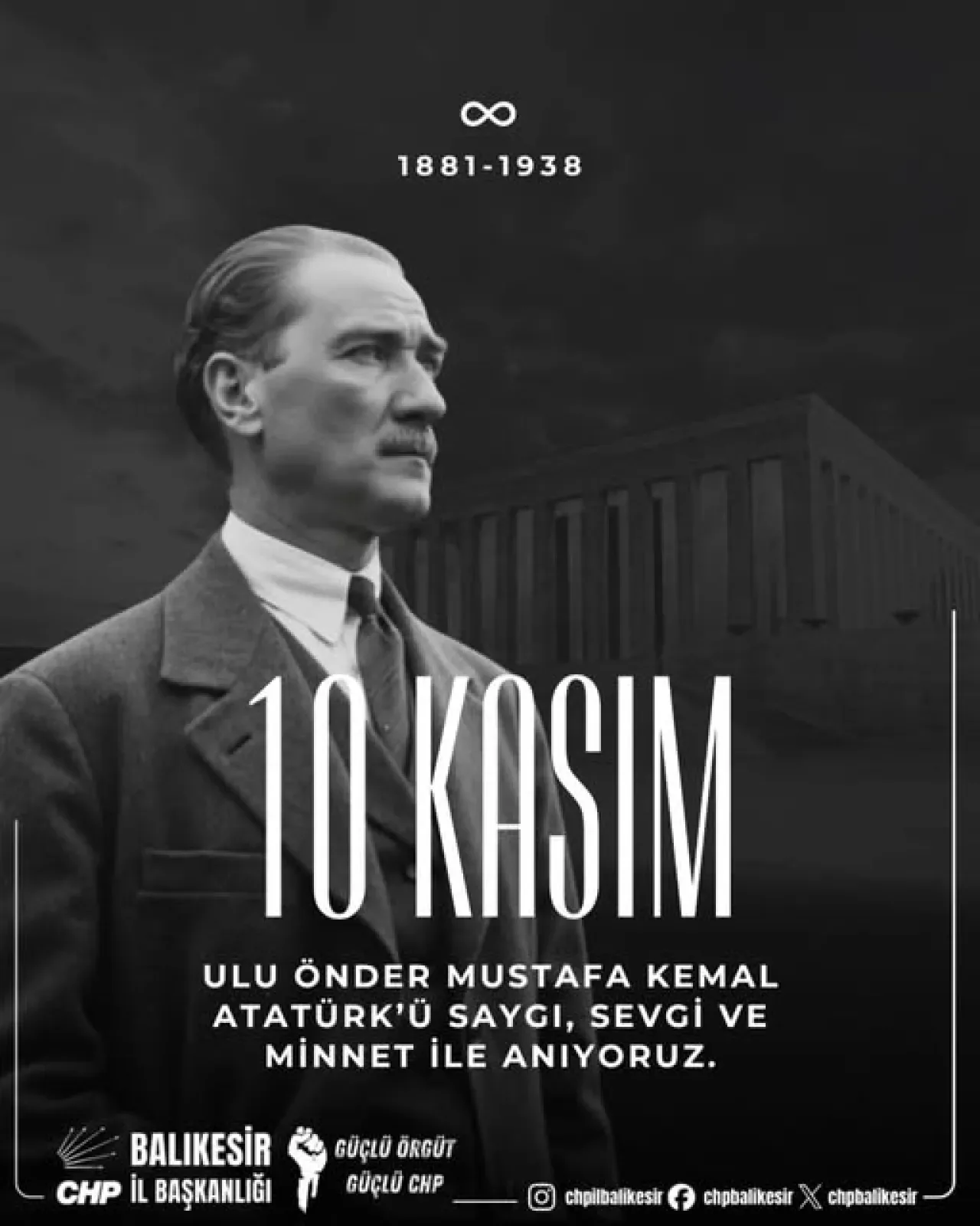 CHP Balıkesir İl Başkanlığı "İlelebet İzindeyiz" Mesajı Verdi CHP Balıkesir İl Başkanlığı "İlelebet İzindeyiz" Mesajı Verdi