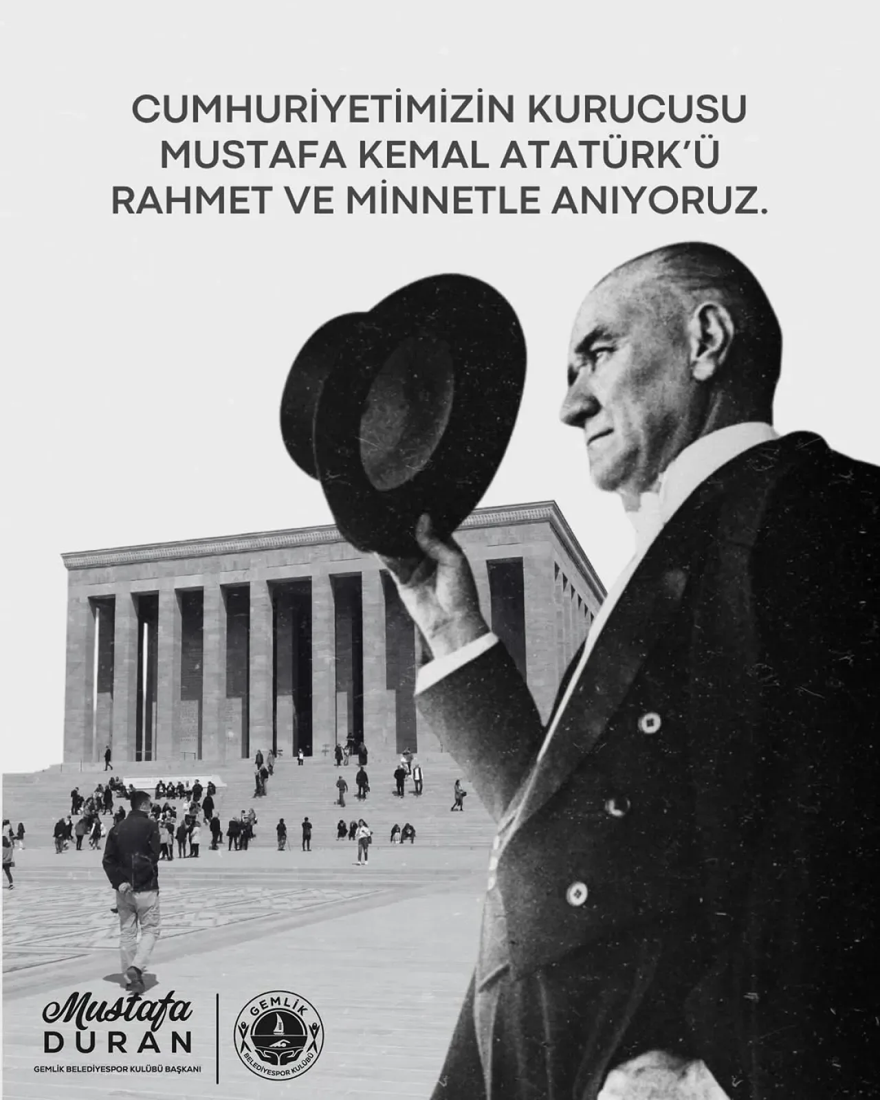 Gemlik Belediyespor'dan 10 Kasım Atatürk'ü Anma Mesajı Gemlik Belediyespor'dan 10 Kasım Atatürk'ü Anma Mesajı