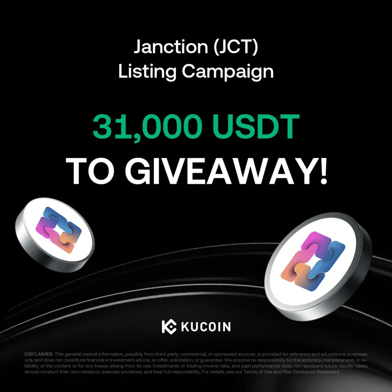 KuCoin'da JCT (Janction) Listeleniyor: 31.000 USDT Ödüllü İki Etkinlik Başladı KuCoin'da JCT (Janction) Listeleniyor: 31.000 USDT Ödüllü İki Etkinlik Başladı