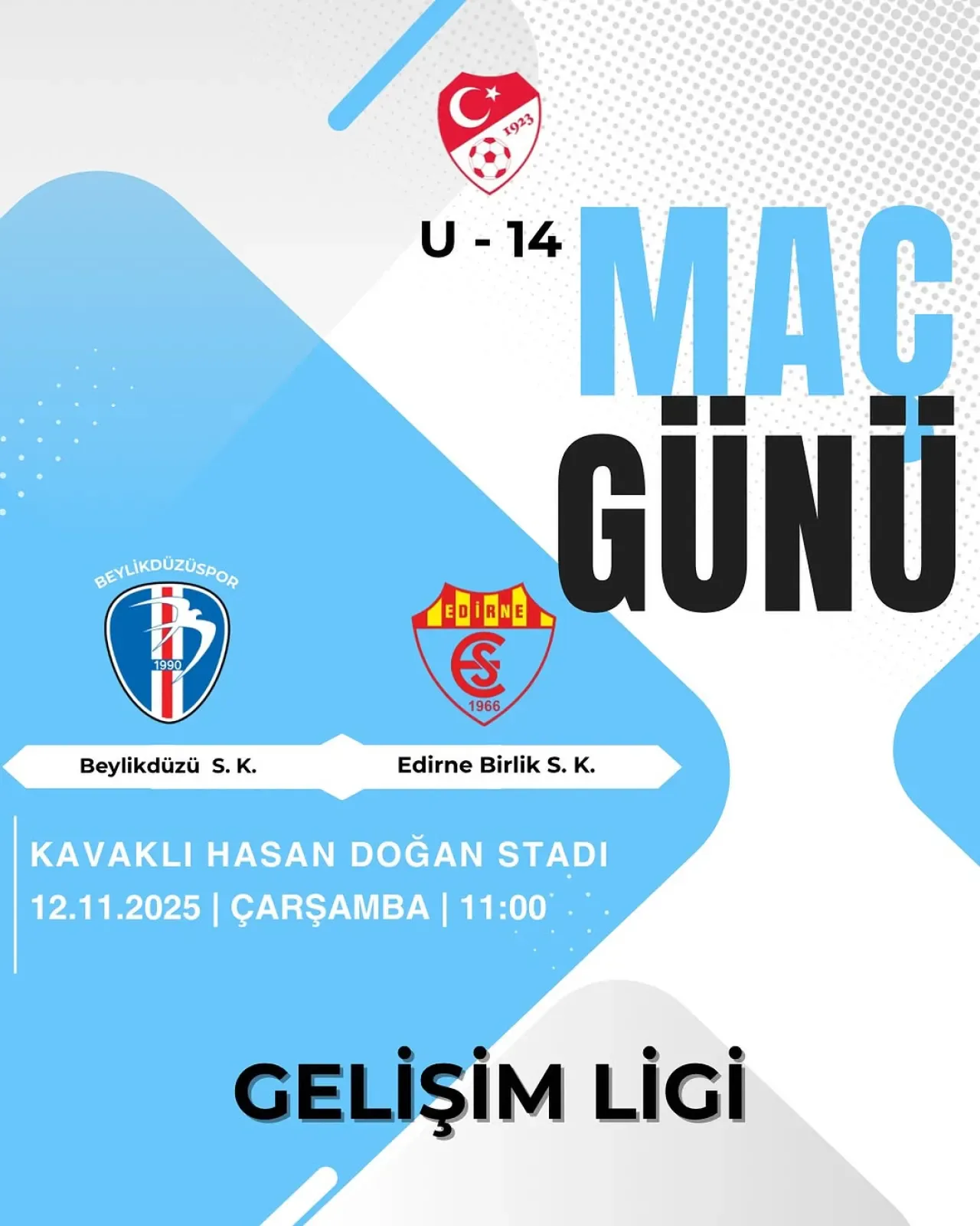 Beylikdüzü Spor Kulübü U14 Takımı, Gelişim Ligi'nde Edirne Birlik Spor Karşısında Beylikdüzü Spor Kulübü U14 Takımı, Gelişim Ligi'nde Edirne Birlik Spor Karşısında
