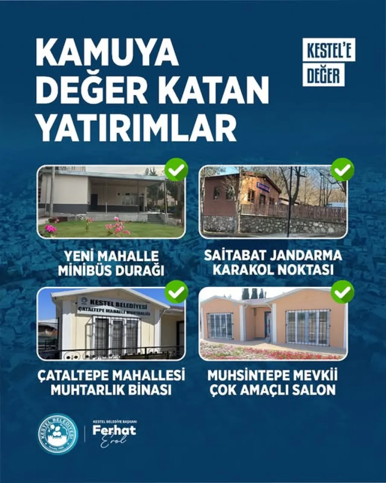 Kestel Belediyesi Dört Farklı Mahallede Önemli Kamu Yatırımlarını Tamamladı Kestel Belediyesi Dört Farklı Mahallede Önemli Kamu Yatırımlarını Tamamladı