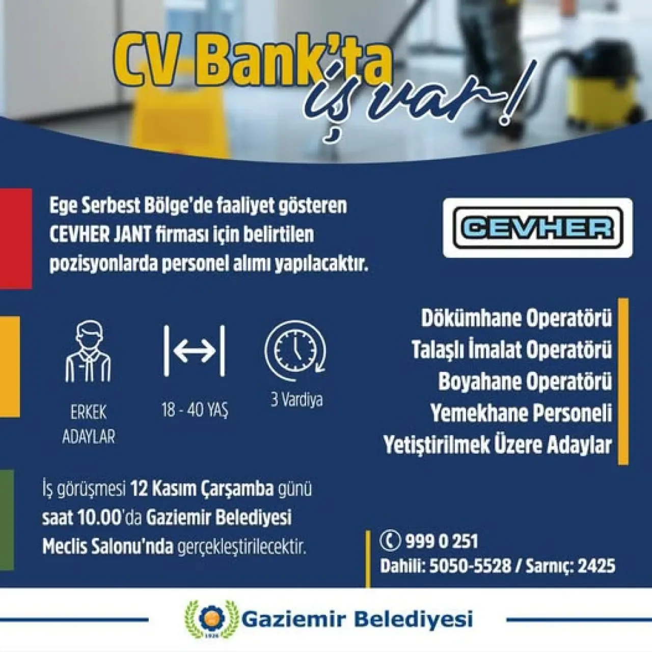 Gaziemir'de İstihdam Fırsatı: Cevher Jant Personel Alımı Yapıyor Gaziemir'de İstihdam Fırsatı: Cevher Jant Personel Alımı Yapıyor