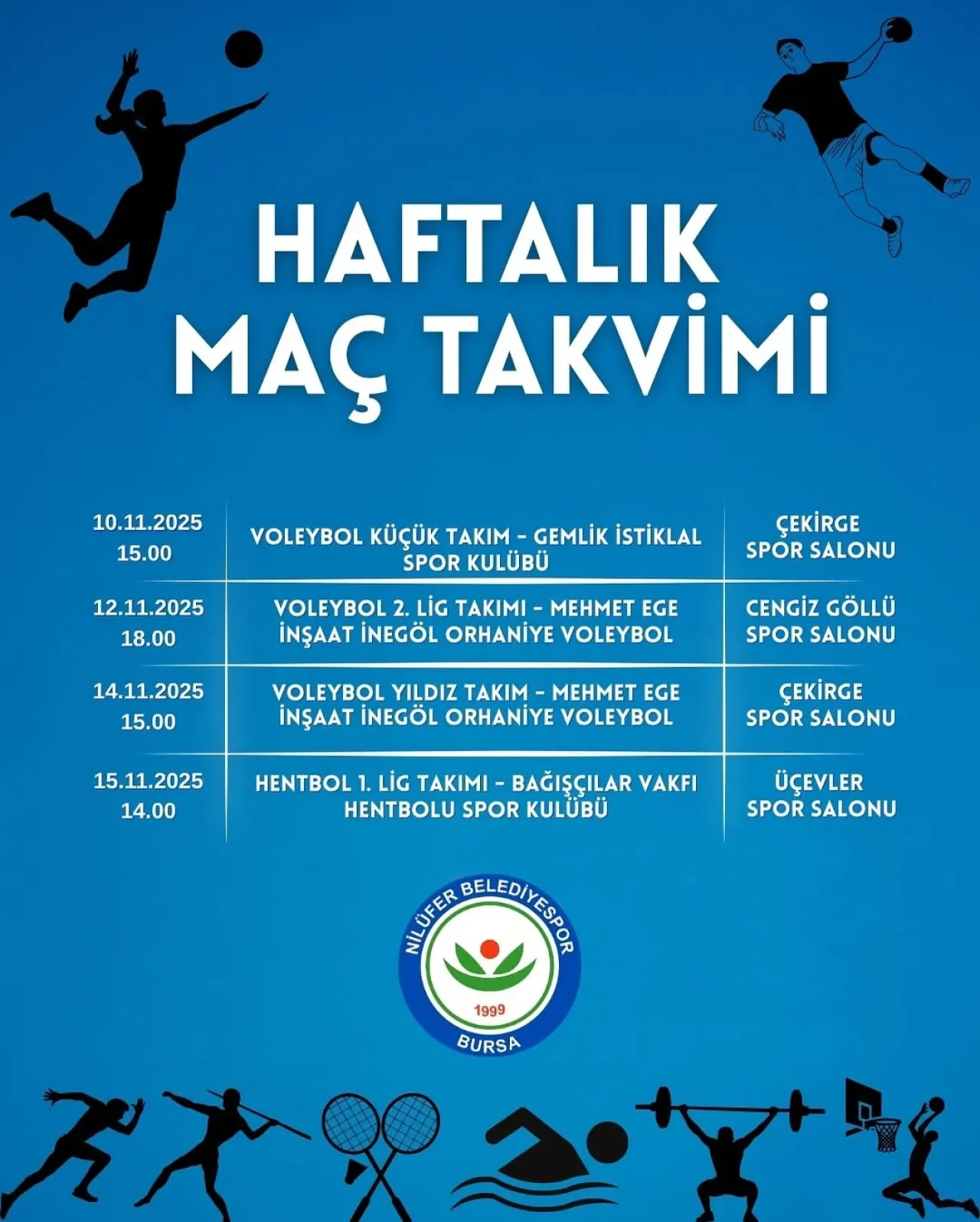 Nilüfer Belediyespor'un 16 Kasım Müsabakalarına Hazırlığı Nilüfer Belediyespor'un 16 Kasım Müsabakalarına Hazırlığı