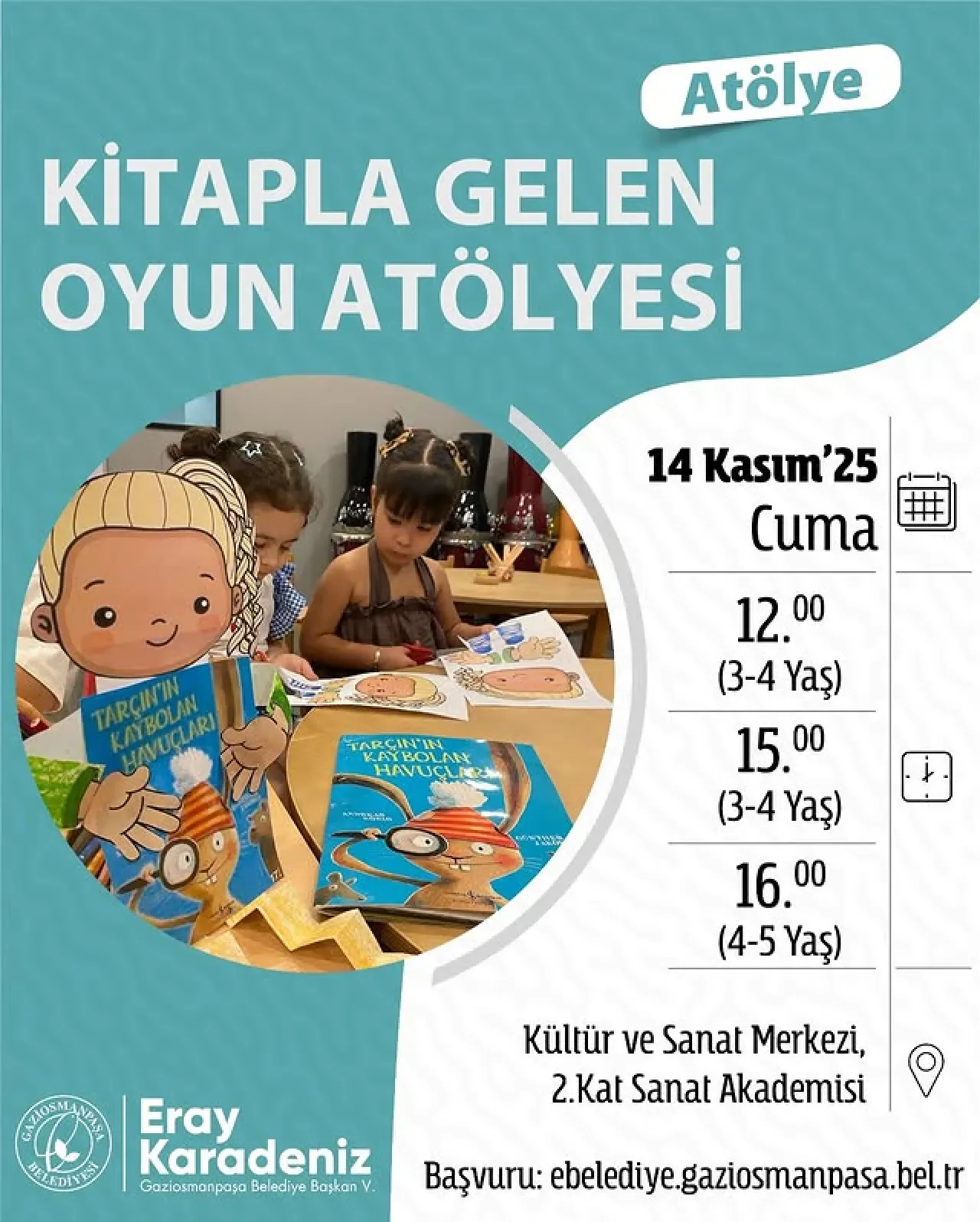 Gaziosmanpaşa'da 3-5 Yaş Grubu Çocuklar İçin Ücretsiz Oyun Atölyesi Gaziosmanpaşa'da 3-5 Yaş Grubu Çocuklar İçin Ücretsiz Oyun Atölyesi