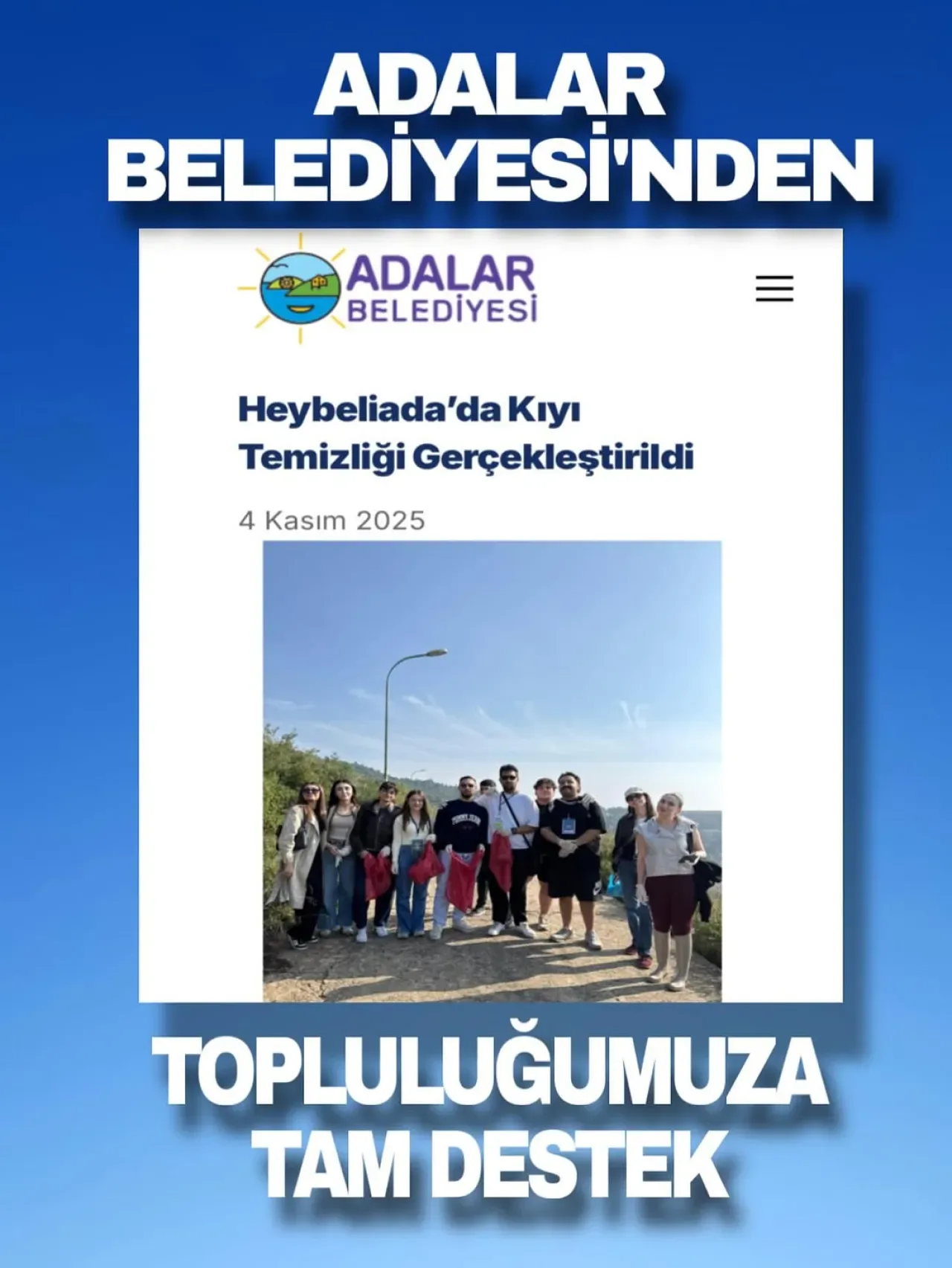 Heybeliada'da Öğrenciler ve Adalar Belediyesi ile Mıntıka Temizliği Heybeliada'da Öğrenciler ve Adalar Belediyesi ile Mıntıka Temizliği