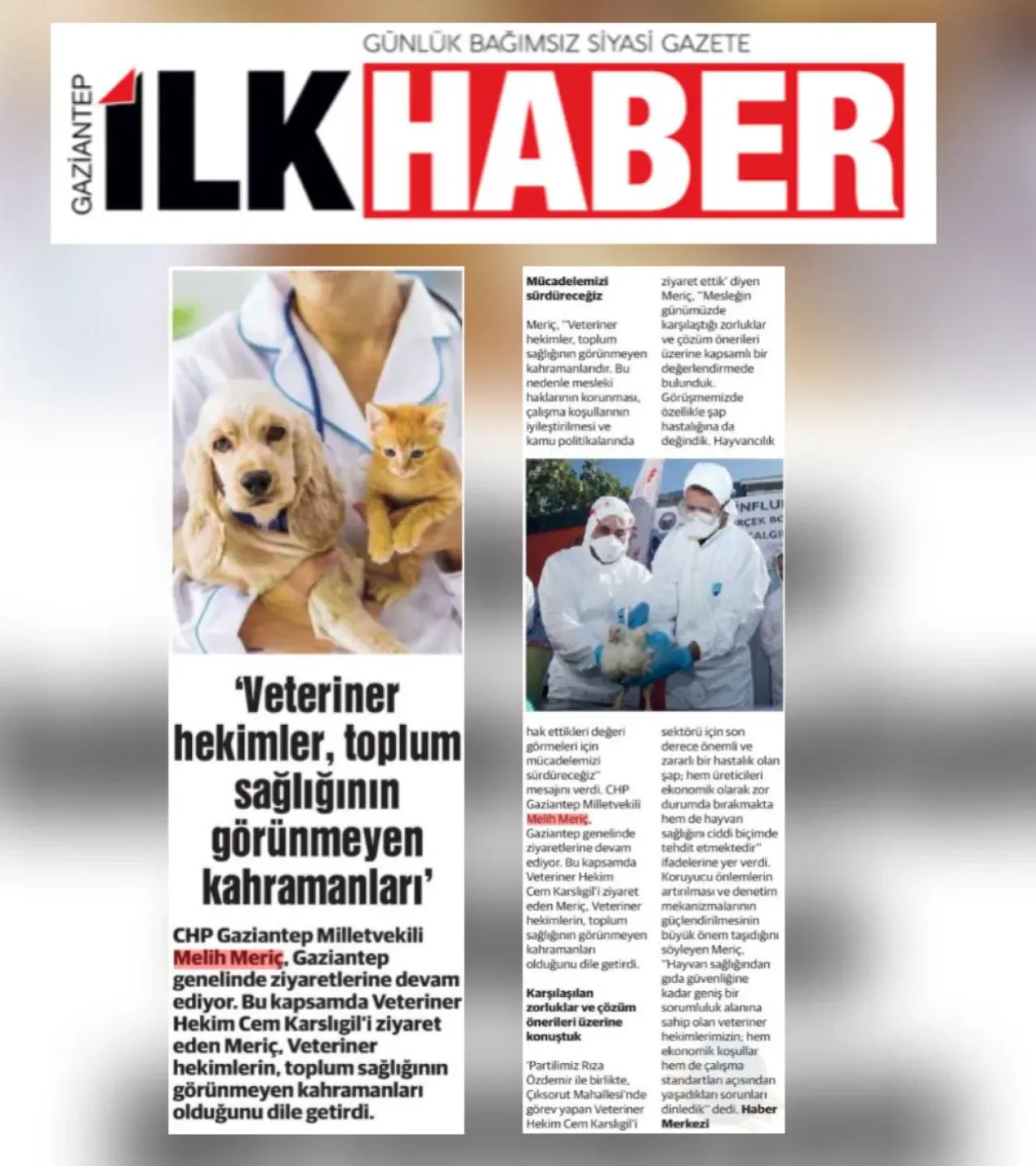 Veteriner Hekimlerin Toplum Sağlığındaki Kritik Rolü ve Hak Mücadelesi Veteriner Hekimlerin Toplum Sağlığındaki Kritik Rolü ve Hak Mücadelesi