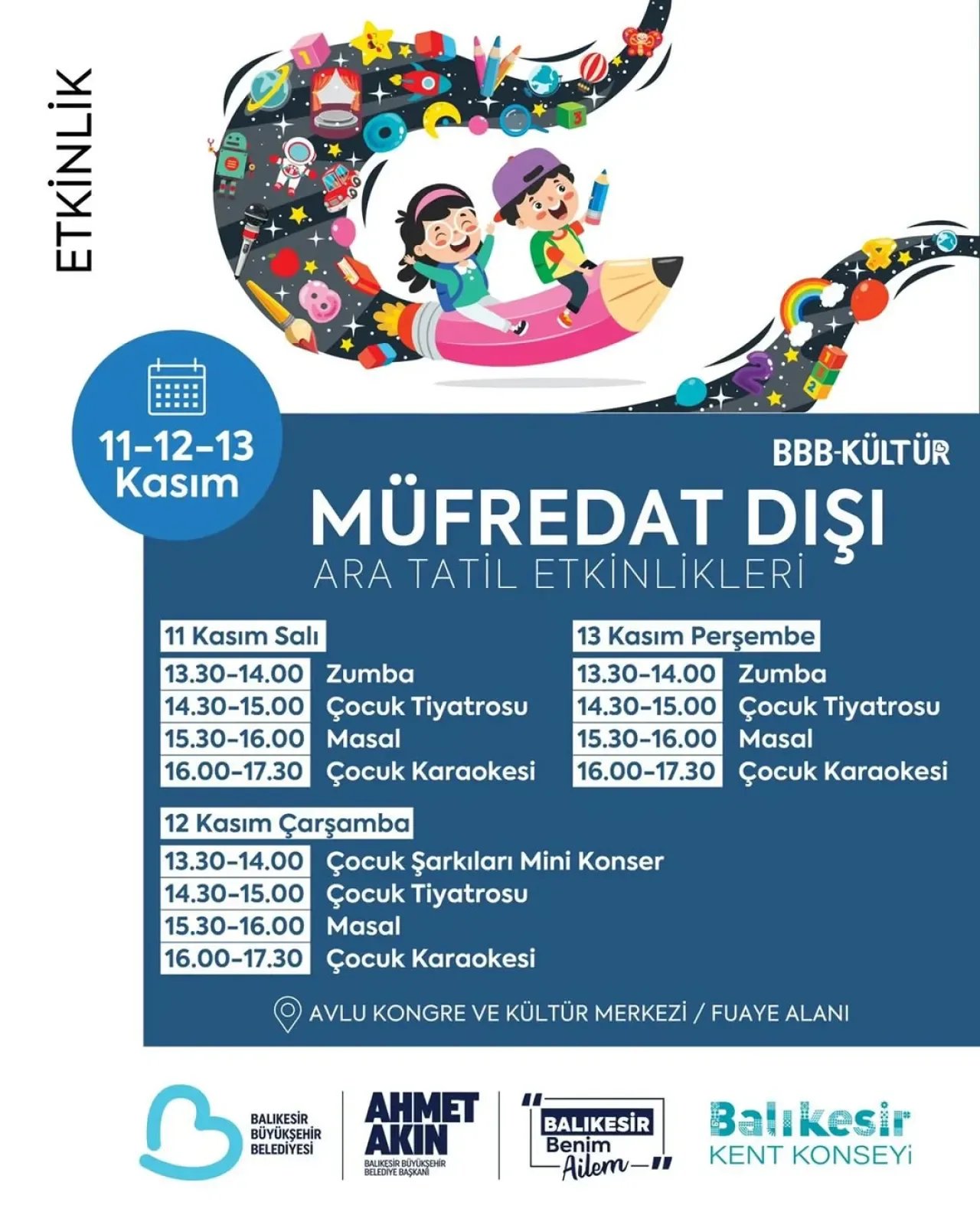 Balıkesir'de Çocuklar İçin Müfredat Dışı Ara Tatil Etkinlikleri Düzenleniyor Balıkesir'de Çocuklar İçin Müfredat Dışı Ara Tatil Etkinlikleri Düzenleniyor