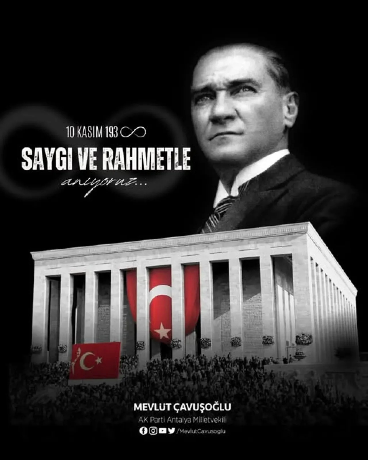 10 Kasım'da Atatürk Anıldı: "Kurduğu Cumhuriyet İlelebet Payidar Kalacak" 10 Kasım'da Atatürk Anıldı: "Kurduğu Cumhuriyet İlelebet Payidar Kalacak"