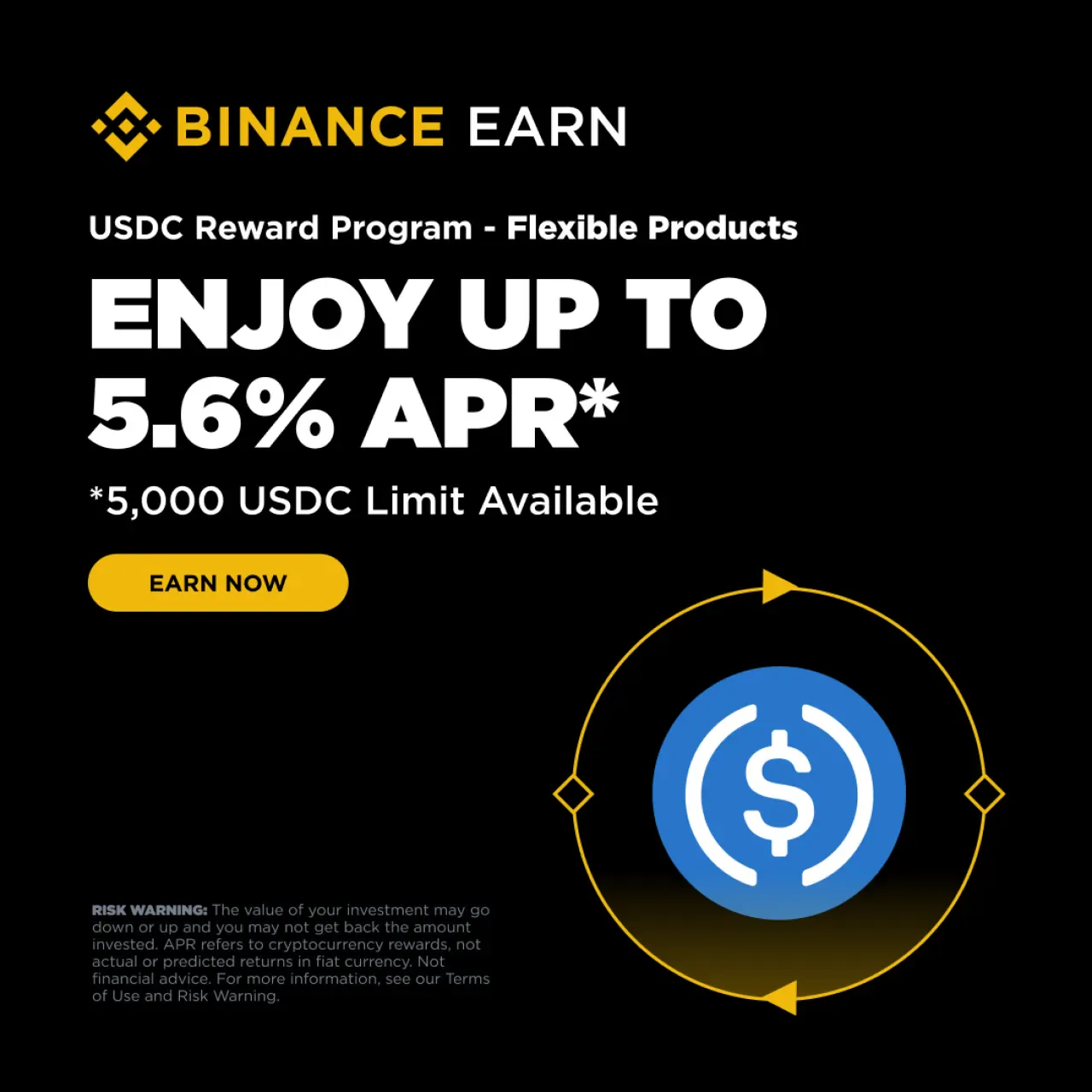Binance'te USDC ile Yıllık Yüzde 6'ya Varan Getiri Fırsatı Binance'te USDC ile Yıllık Yüzde 6'ya Varan Getiri Fırsatı