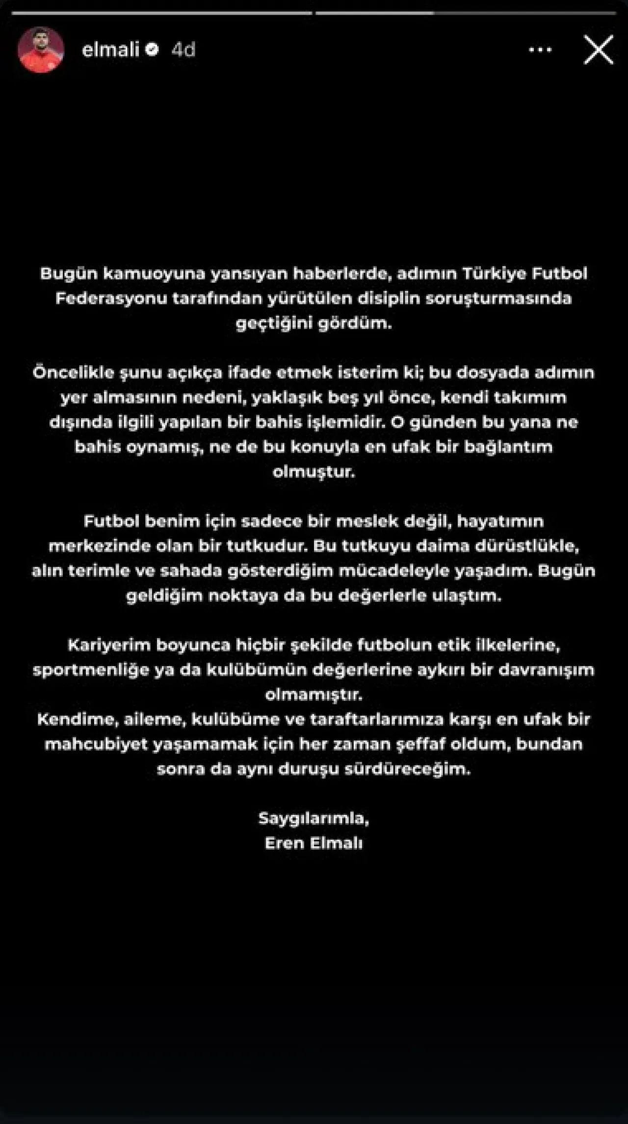 Eren Elmalı'dan Futbolda Bahis Açıklaması: "Beş Yıl Önceki İşlem" Eren Elmalı'dan Futbolda Bahis Açıklaması: "Beş Yıl Önceki İşlem"
