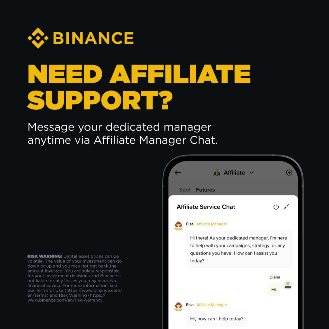 Binance, Affiliate Yönetici Sohbeti Özelliğini Duyurdu Binance, Affiliate Yönetici Sohbeti Özelliğini Duyurdu
