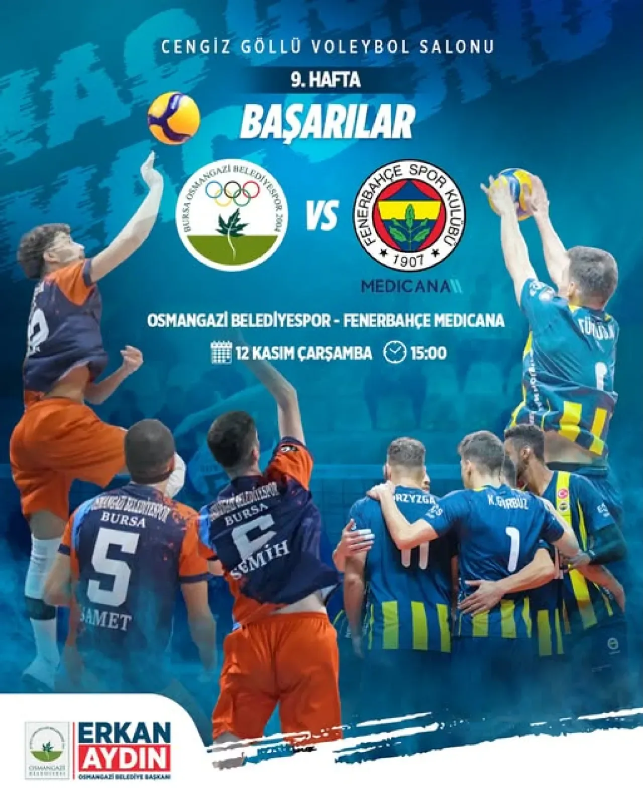 Osmangazi Belediyespor, Fenerbahçe Medicana'yı Konuk Edecek Osmangazi Belediyespor, Fenerbahçe Medicana'yı Konuk Edecek
