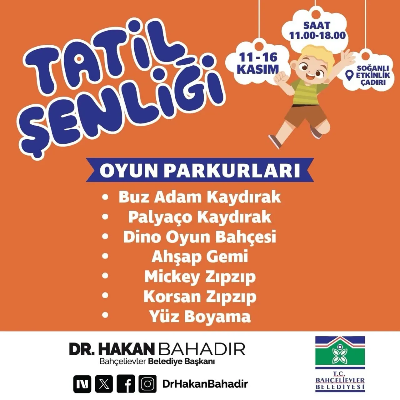 Bahçelievler'de Çocuklar İçin Ücretsiz Tatil Şenliği Bahçelievler'de Çocuklar İçin Ücretsiz Tatil Şenliği