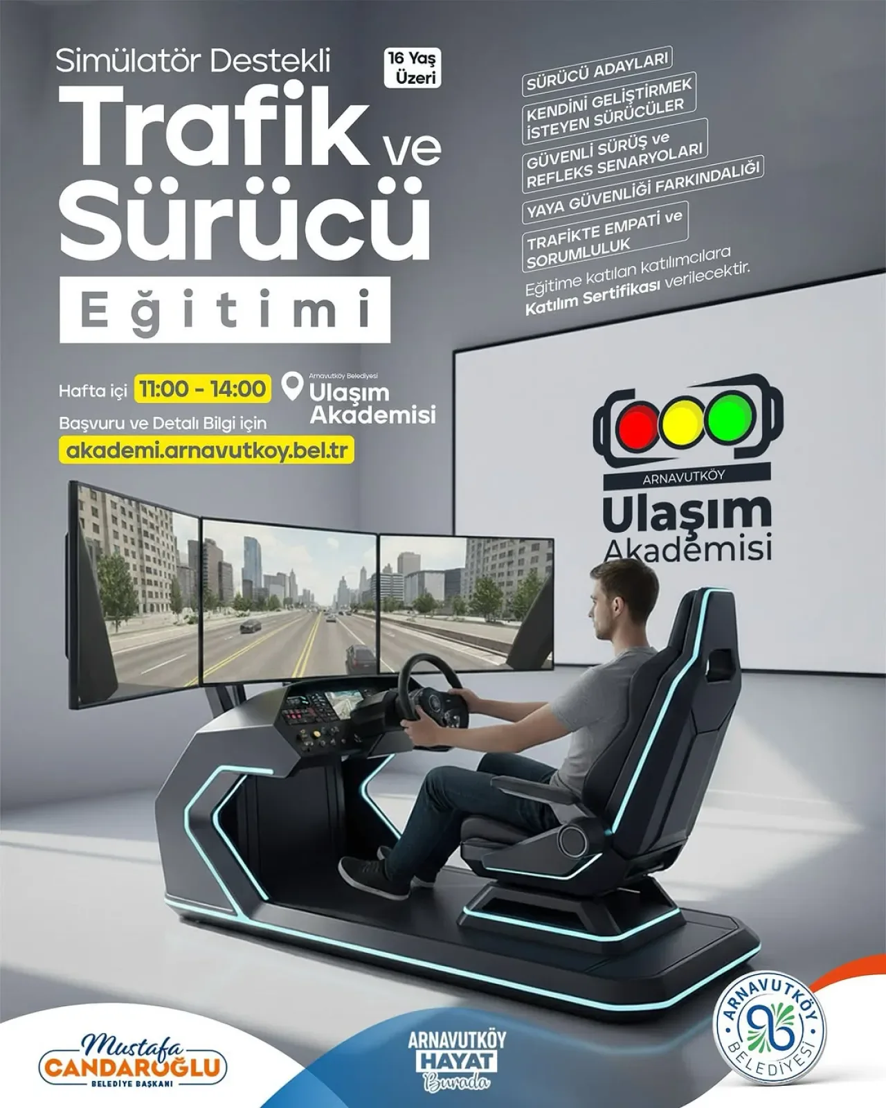 Arnavutköy'de Sürücülere Simülatör Destekli Trafik Eğitimi Arnavutköy'de Sürücülere Simülatör Destekli Trafik Eğitimi
