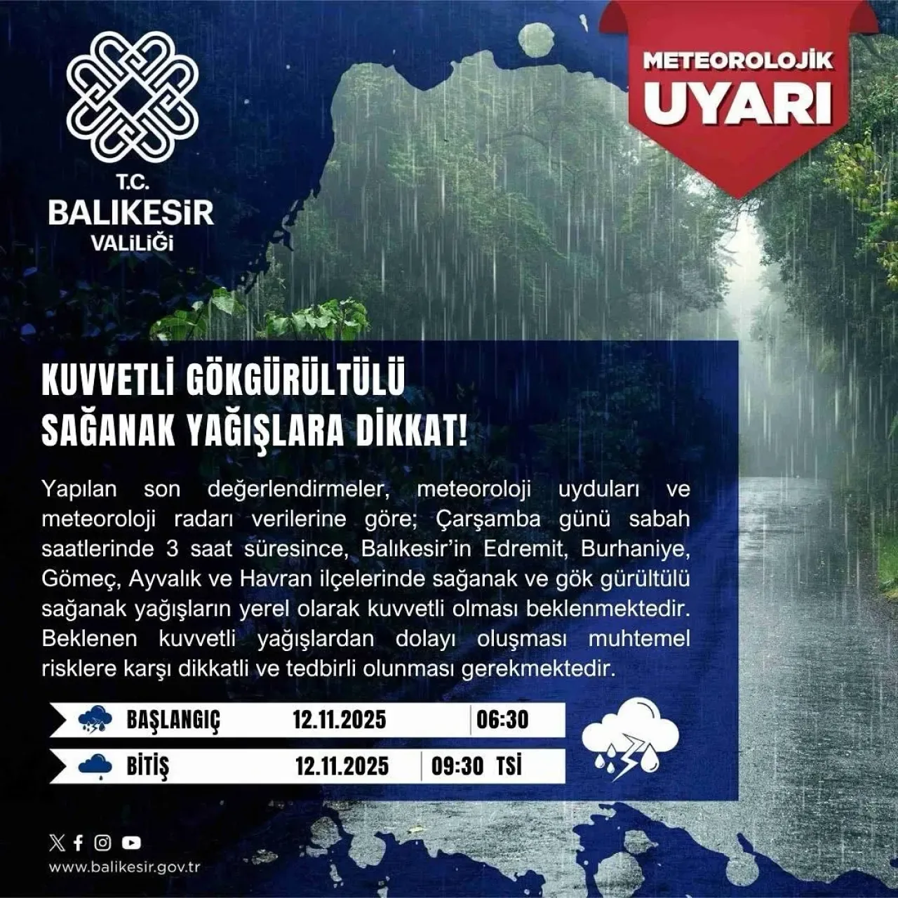 Balıkesir'deki 11 Kasım Fidan Dikim Etkinlikleri Yağış Nedeniyle Ertelendi Balıkesir'deki 11 Kasım Fidan Dikim Etkinlikleri Yağış Nedeniyle Ertelendi