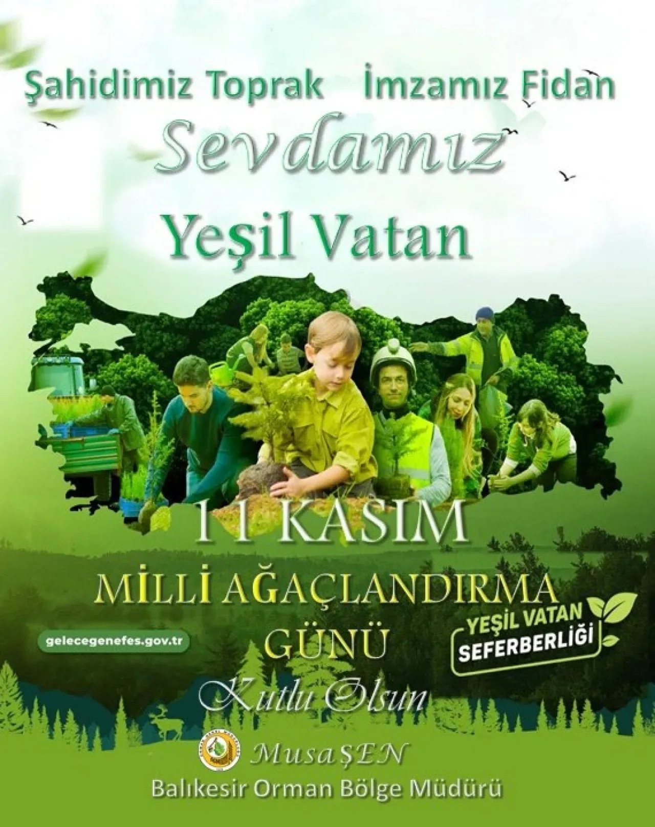 11 Kasım Milli Ağaçlandırma Günü'nde Toprak Şahit, Fidan İmza Oldu 11 Kasım Milli Ağaçlandırma Günü'nde Toprak Şahit, Fidan İmza Oldu
