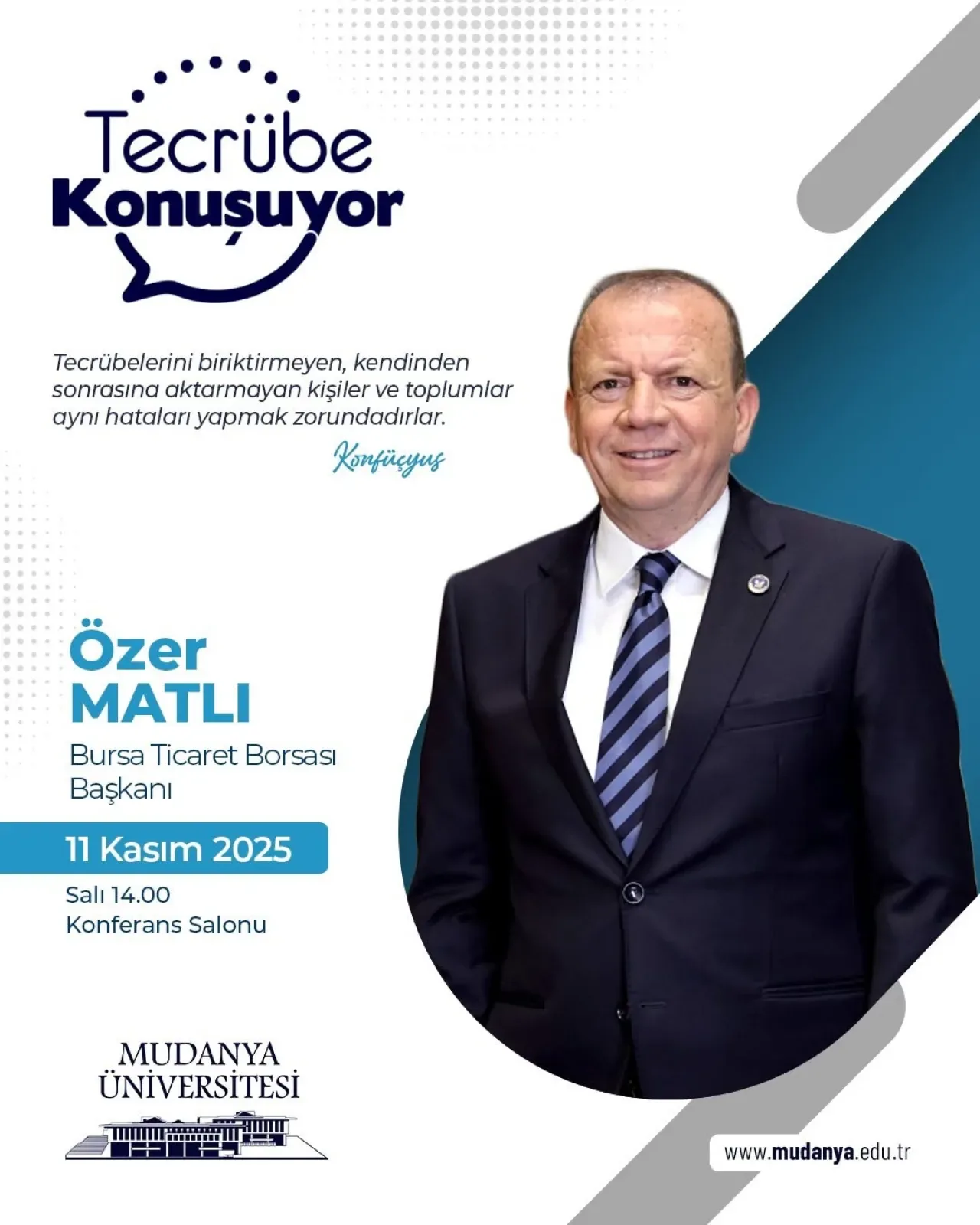 Bursa Ticaret Borsası Başkanı Özer Matlı, Mudanya Üniversitesi'nde Gençlerle Buluşuyor Bursa Ticaret Borsası Başkanı Özer Matlı, Mudanya Üniversitesi'nde Gençlerle Buluşuyor