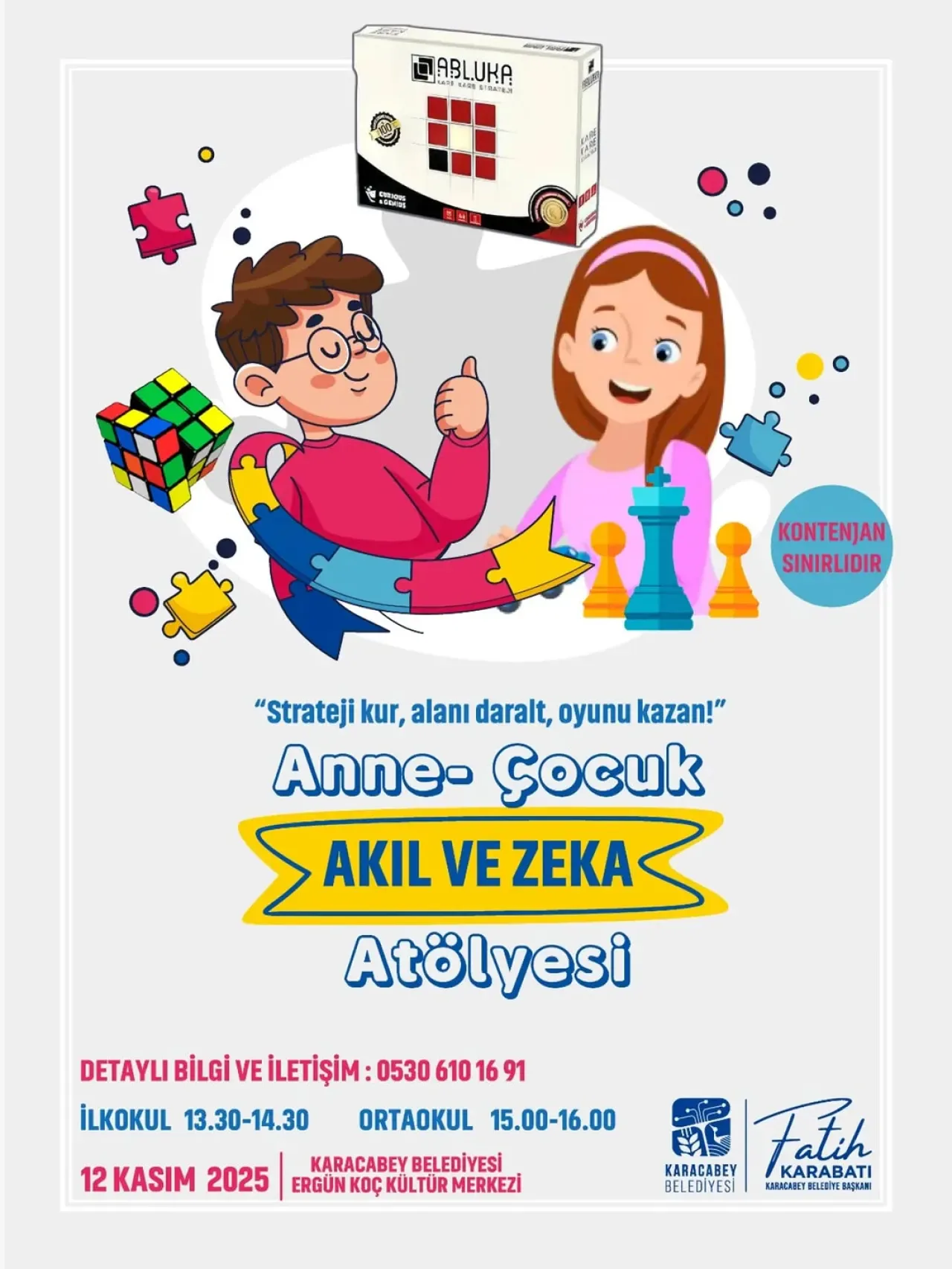 Karacabey'de Anne Çocuk Akıl ve Zeka Atölyesi Başlıyor Karacabey'de Anne Çocuk Akıl ve Zeka Atölyesi Başlıyor