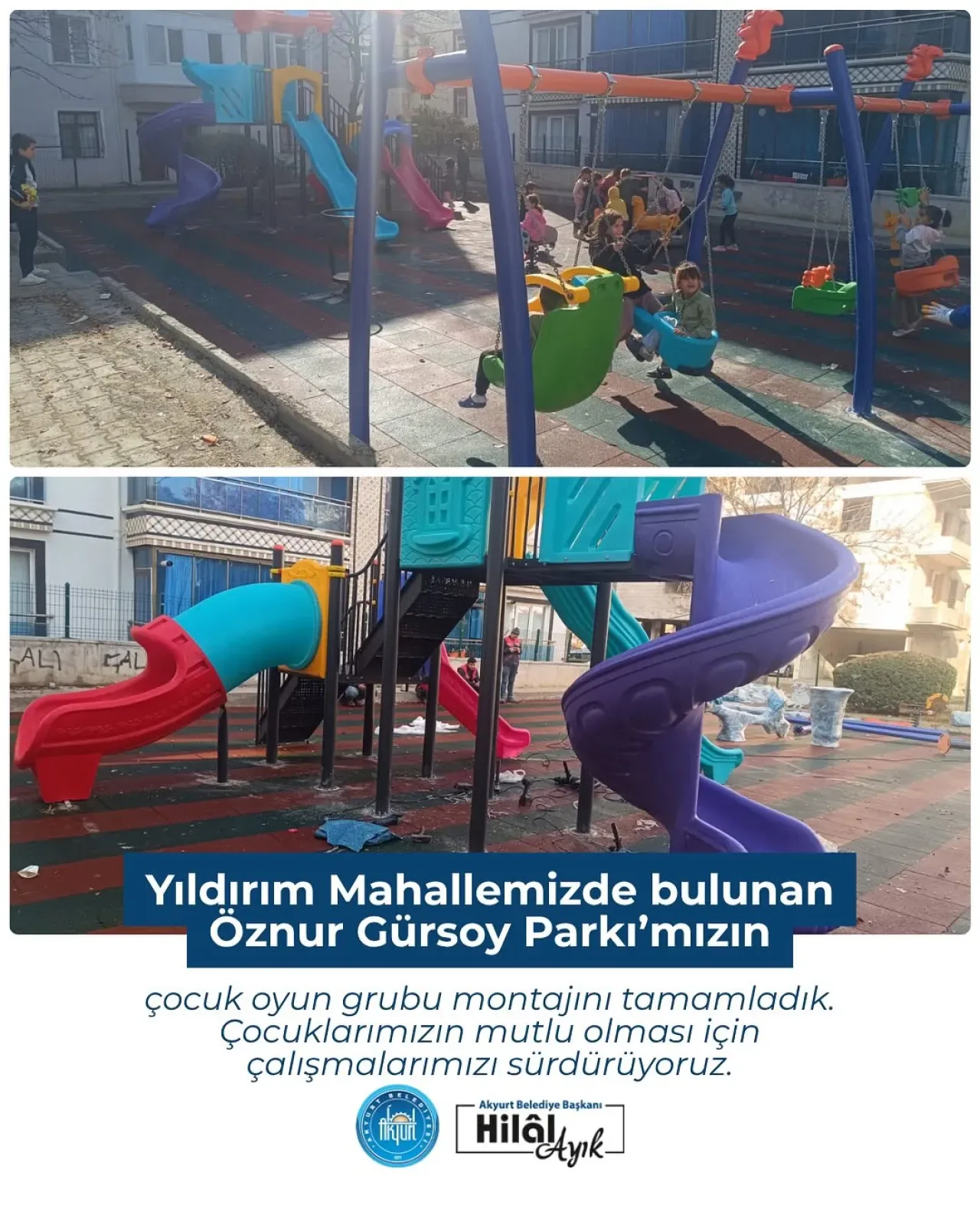 Akyurt'ta Yıldırım Mahallesi'ne Yeni Oyun Parkı Akyurt'ta Yıldırım Mahallesi'ne Yeni Oyun Parkı