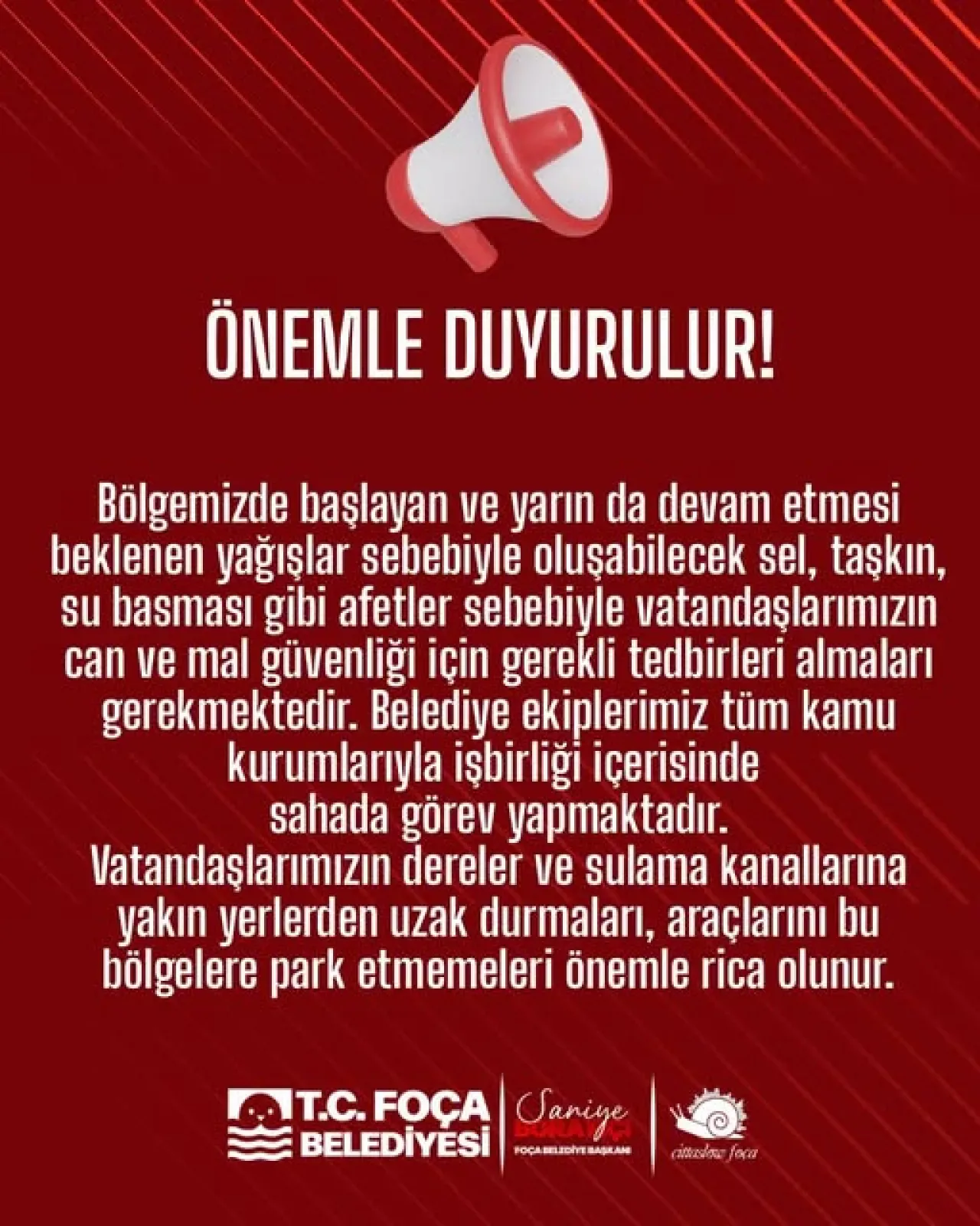 İzmir Foça'da Sel ve Su Baskını Uyarısı: Vatandaşlar Dikkat! İzmir Foça'da Sel ve Su Baskını Uyarısı: Vatandaşlar Dikkat!