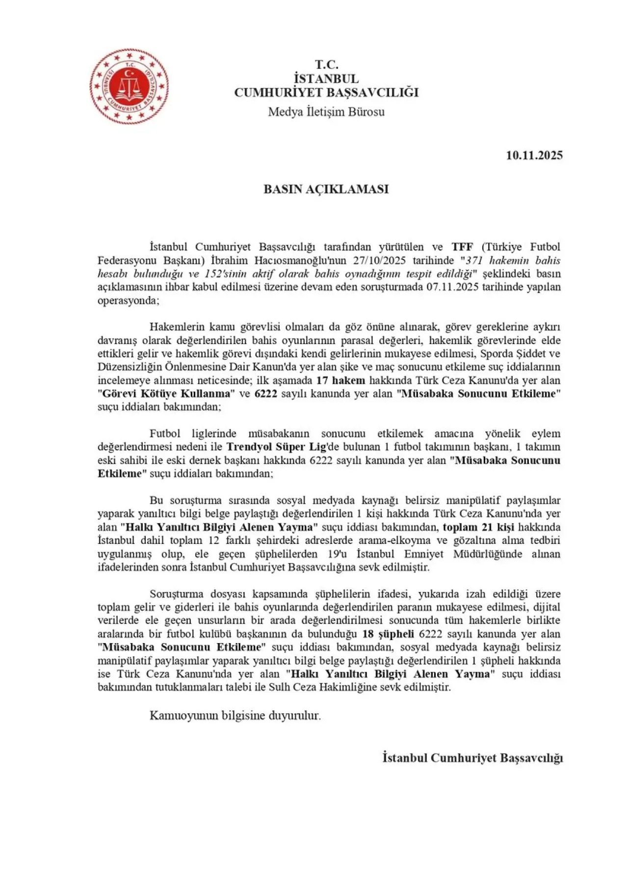 Türkiye'de Şike Soruşturması: 18 Kişi Mahkemeye Sevkedildi Türkiye'de Şike Soruşturması: 18 Kişi Mahkemeye Sevkedildi
