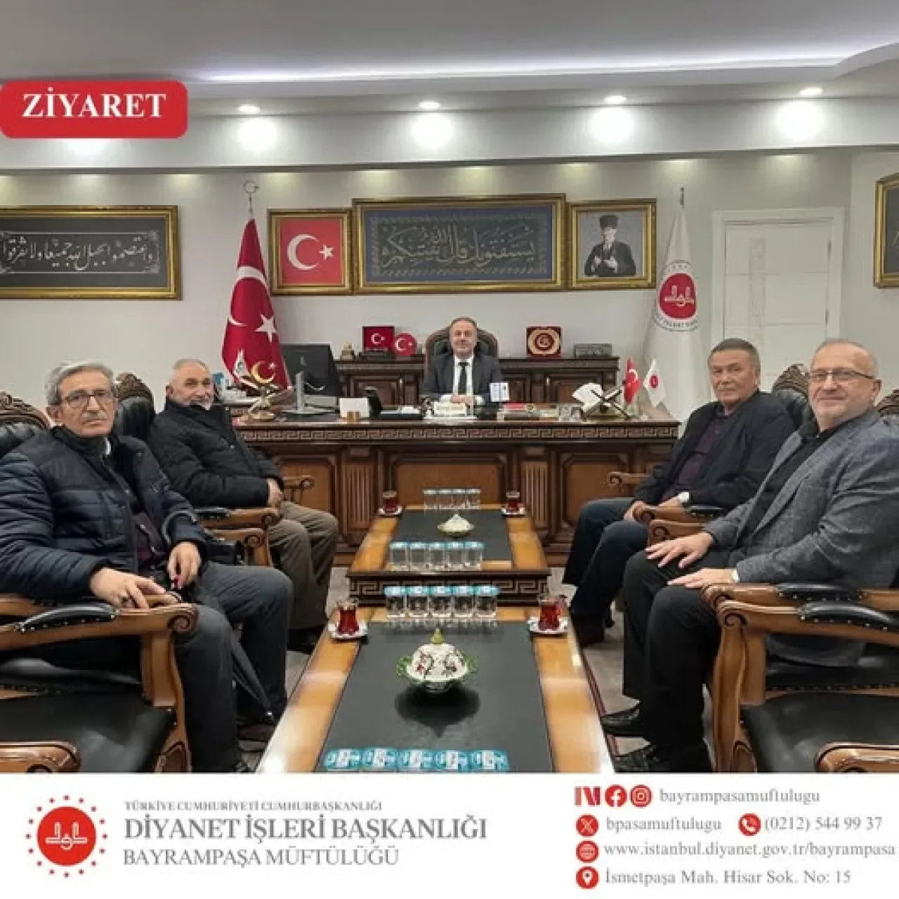 Bayrampaşa İlçe Müftüsü Recep Eren, Hayırseverler Tarafından Makamında Ziyaret Edildi Bayrampaşa İlçe Müftüsü Recep Eren, Hayırseverler Tarafından Makamında Ziyaret Edildi