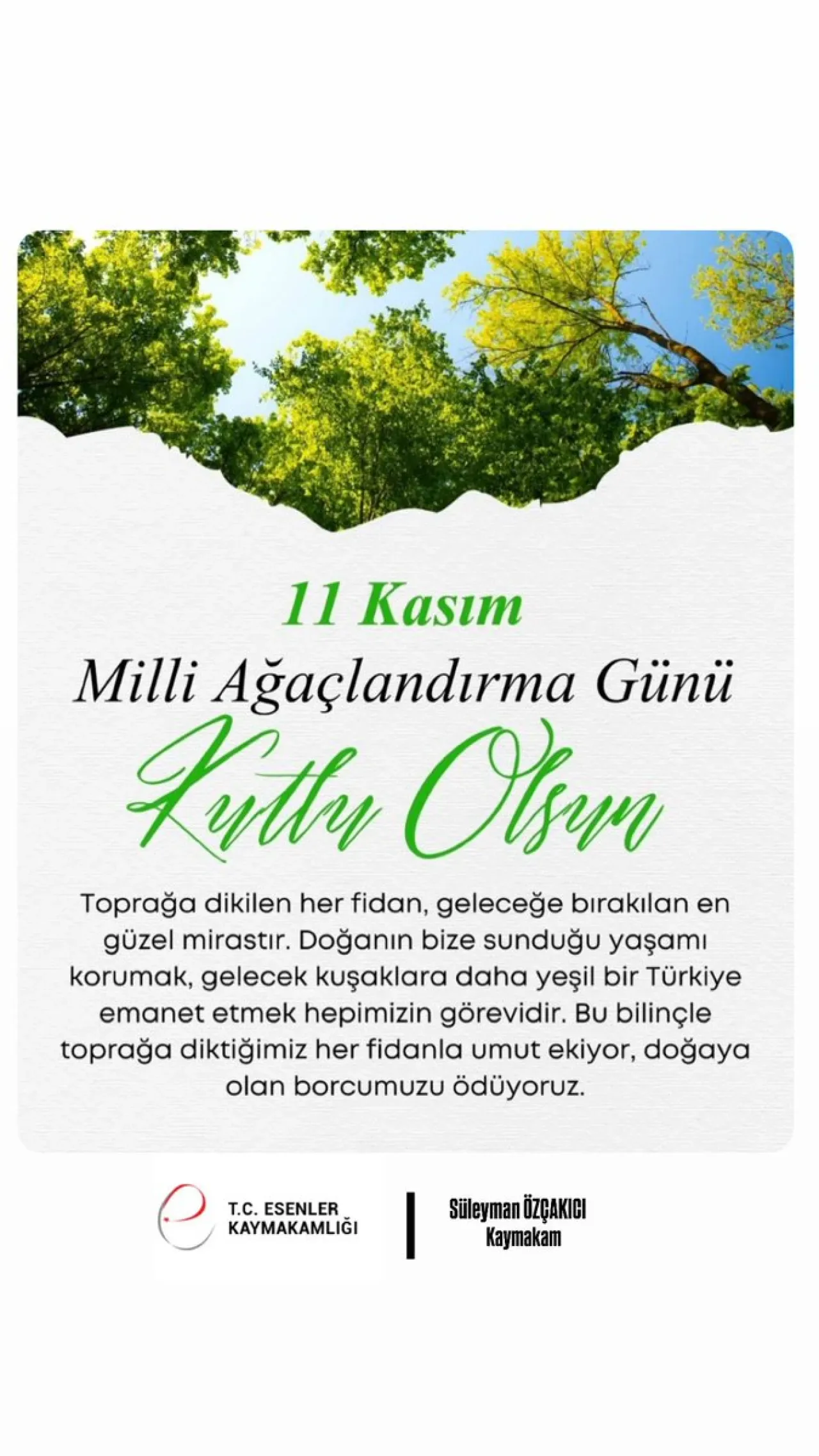 Esenler'de Milli Ağaçlandırma Günü'nde Geleceğe Nefes Olundu Esenler'de Milli Ağaçlandırma Günü'nde Geleceğe Nefes Olundu