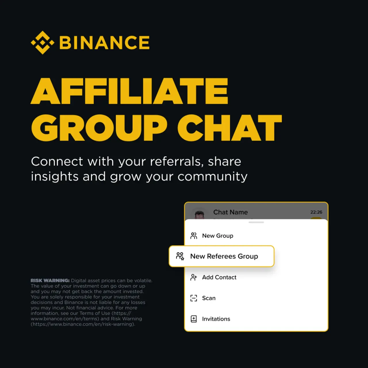Binance, Affiliate Grup Sohbet Özelliğini Duyurdu Binance, Affiliate Grup Sohbet Özelliğini Duyurdu