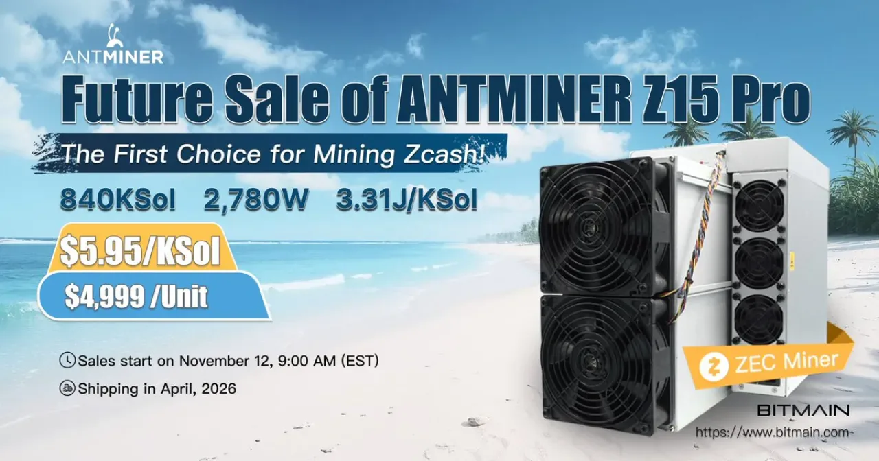 Bitmain, Zcash Madenciliği İçin Yeni ANTMINER Z15 Pro Modelini Duyurdu Bitmain, Zcash Madenciliği İçin Yeni ANTMINER Z15 Pro Modelini Duyurdu