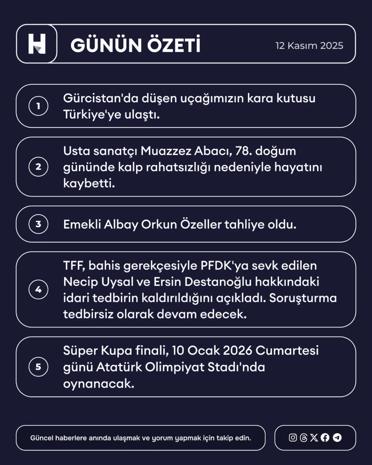 Türkiye'de Bugünün Gündemi: 12 Kasım 2025 Önemli Başlıklar Türkiye'de Bugünün Gündemi: 12 Kasım 2025 Önemli Başlıklar