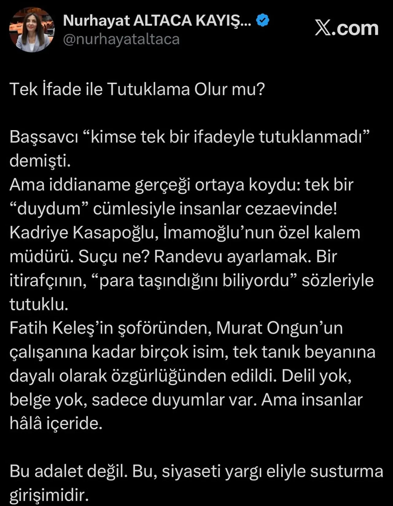 Tek İfadeyle Tutuklama Tartışmasında İddianame Gerçeği Tek İfadeyle Tutuklama Tartışmasında İddianame Gerçeği