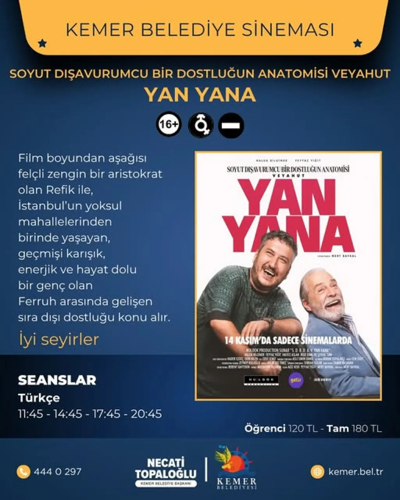 Antalya Kemer'de "Yan Yana" Filmi Gösterime Girdi Antalya Kemer'de "Yan Yana" Filmi Gösterime Girdi